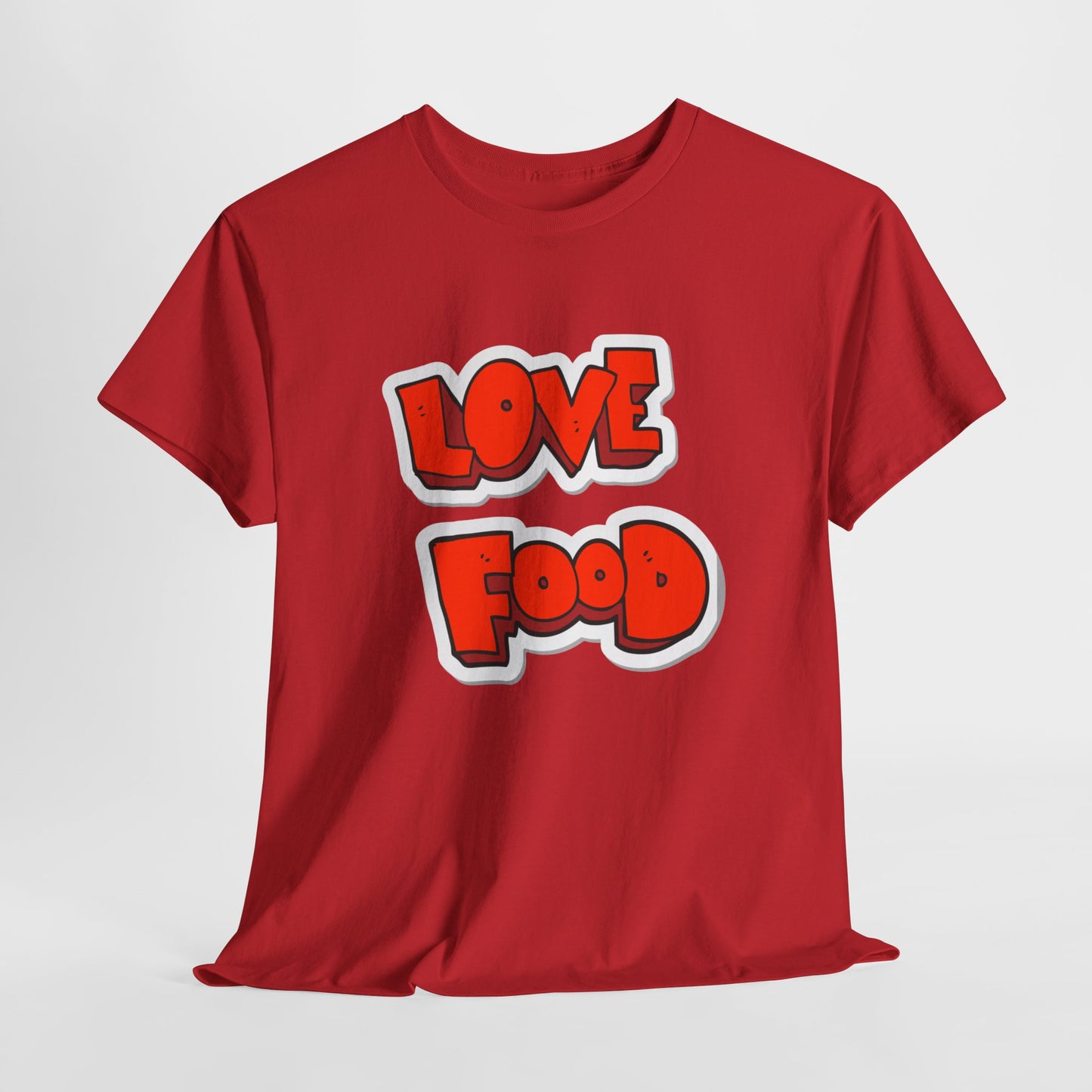 Unisex Heavy Cotton Graphic Design (Love Food) T-shirt