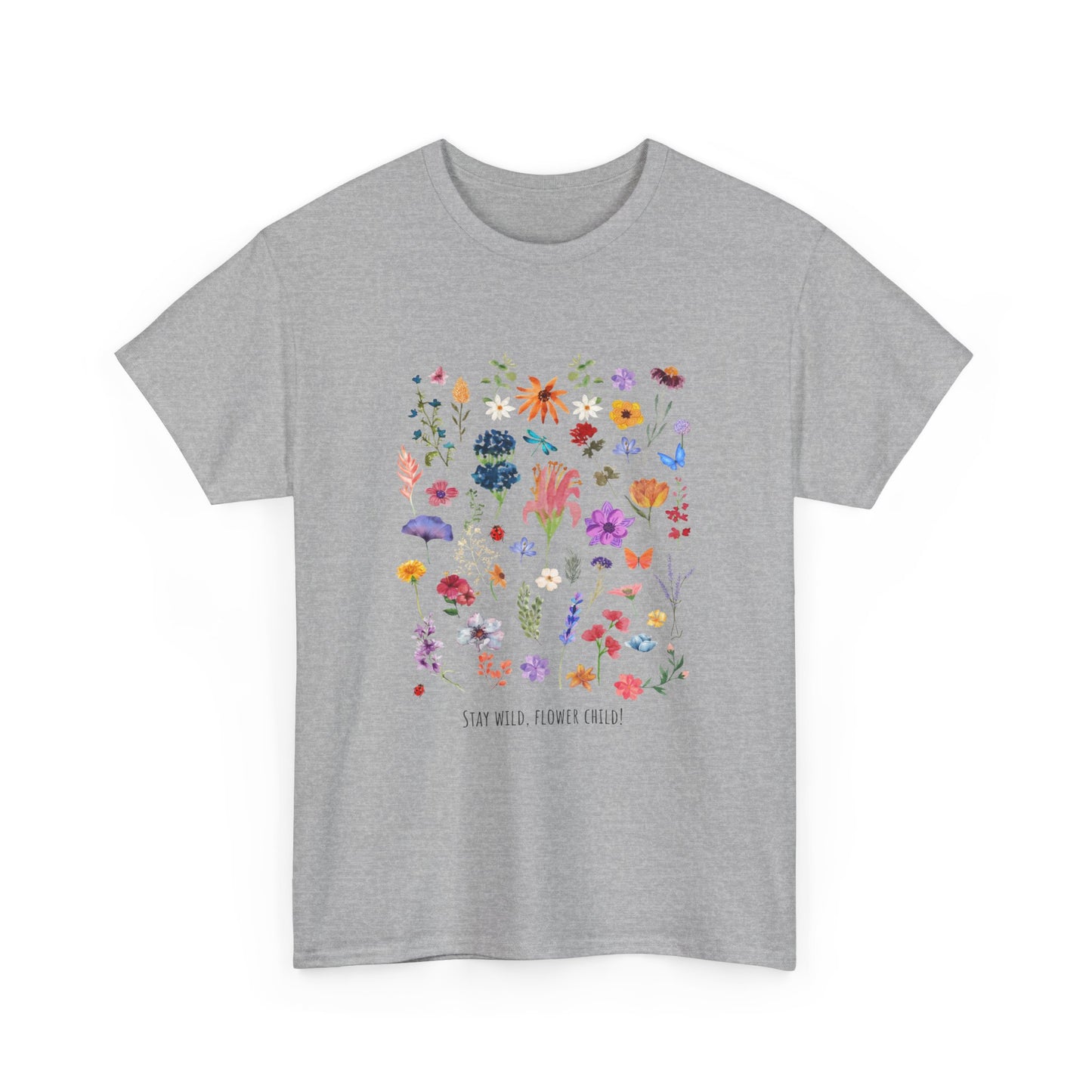 Unisex Heavy Cotton Graphic design (Flowers) T-shirt