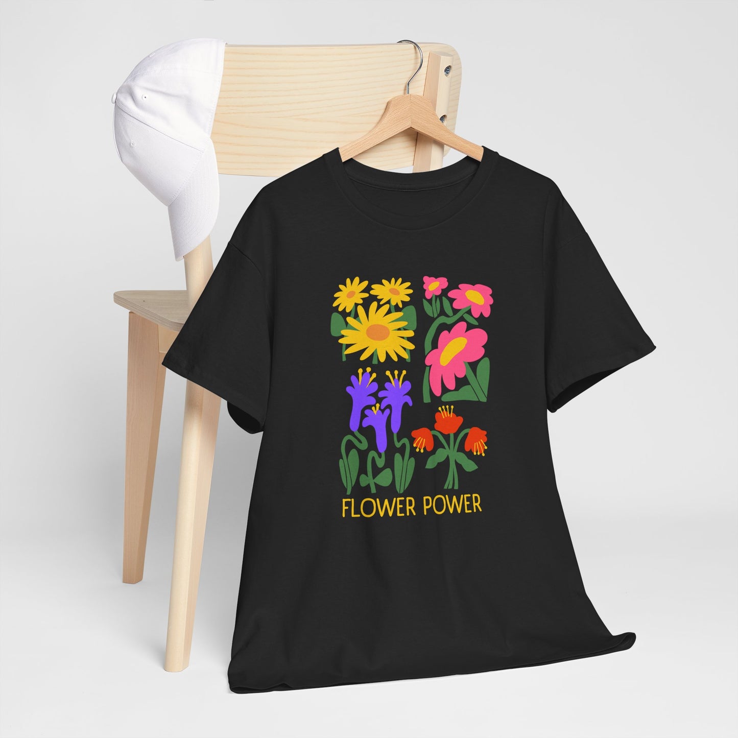 Unisex Heavy Cotton Graphic design (Flower Power) T-shirt