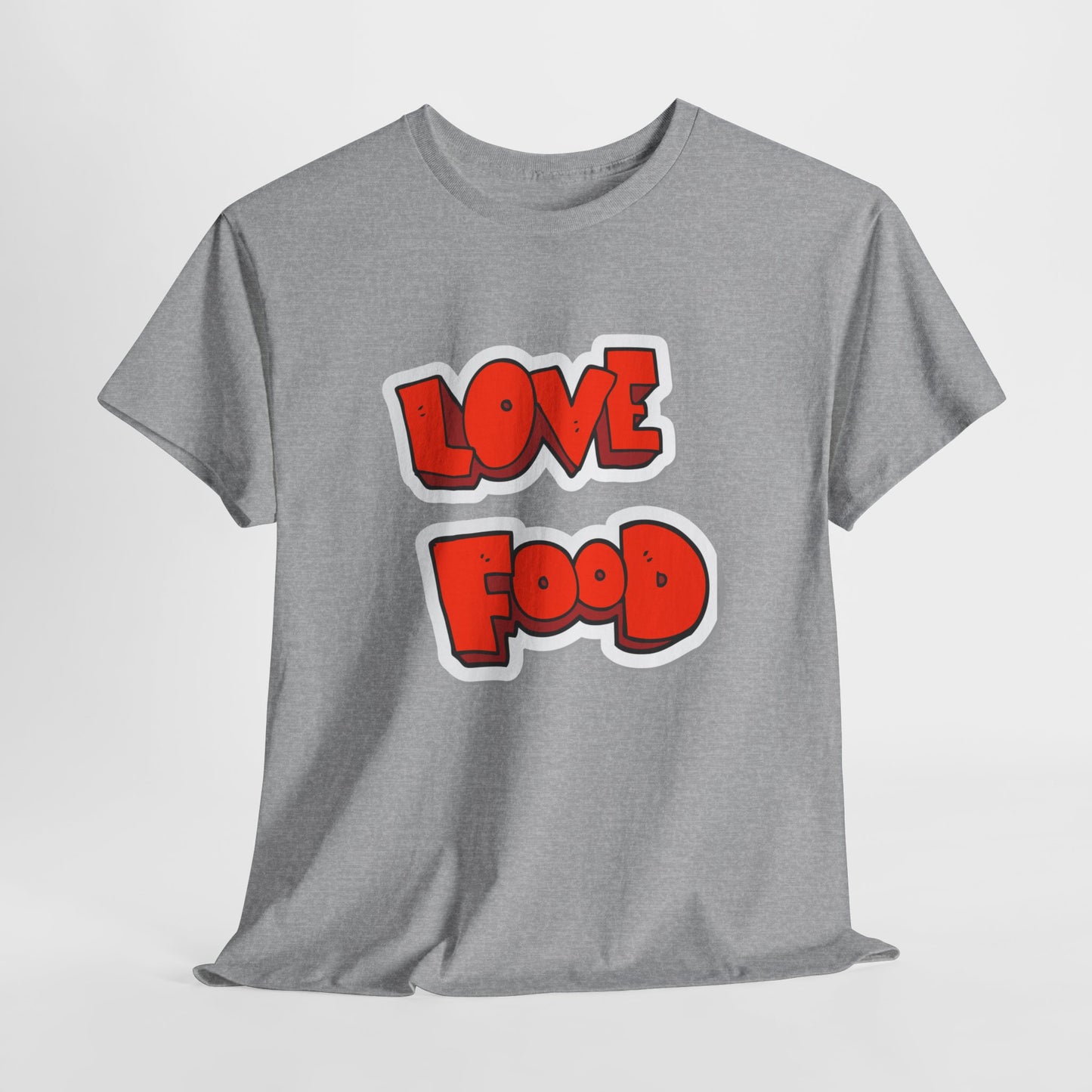 Unisex Heavy Cotton Graphic Design (Love Food) T-shirt