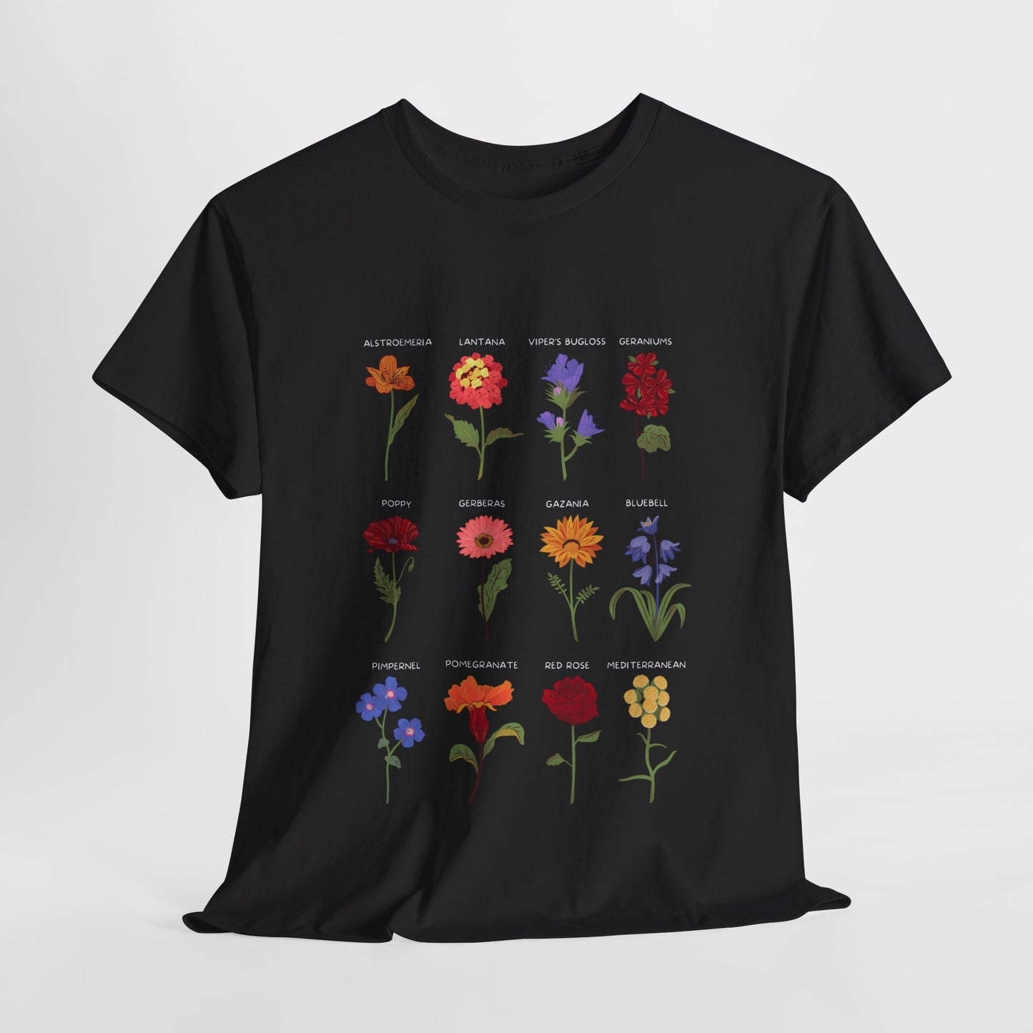 Unisex Heavy Cotton Graphic Design (Flowers) T-shirt