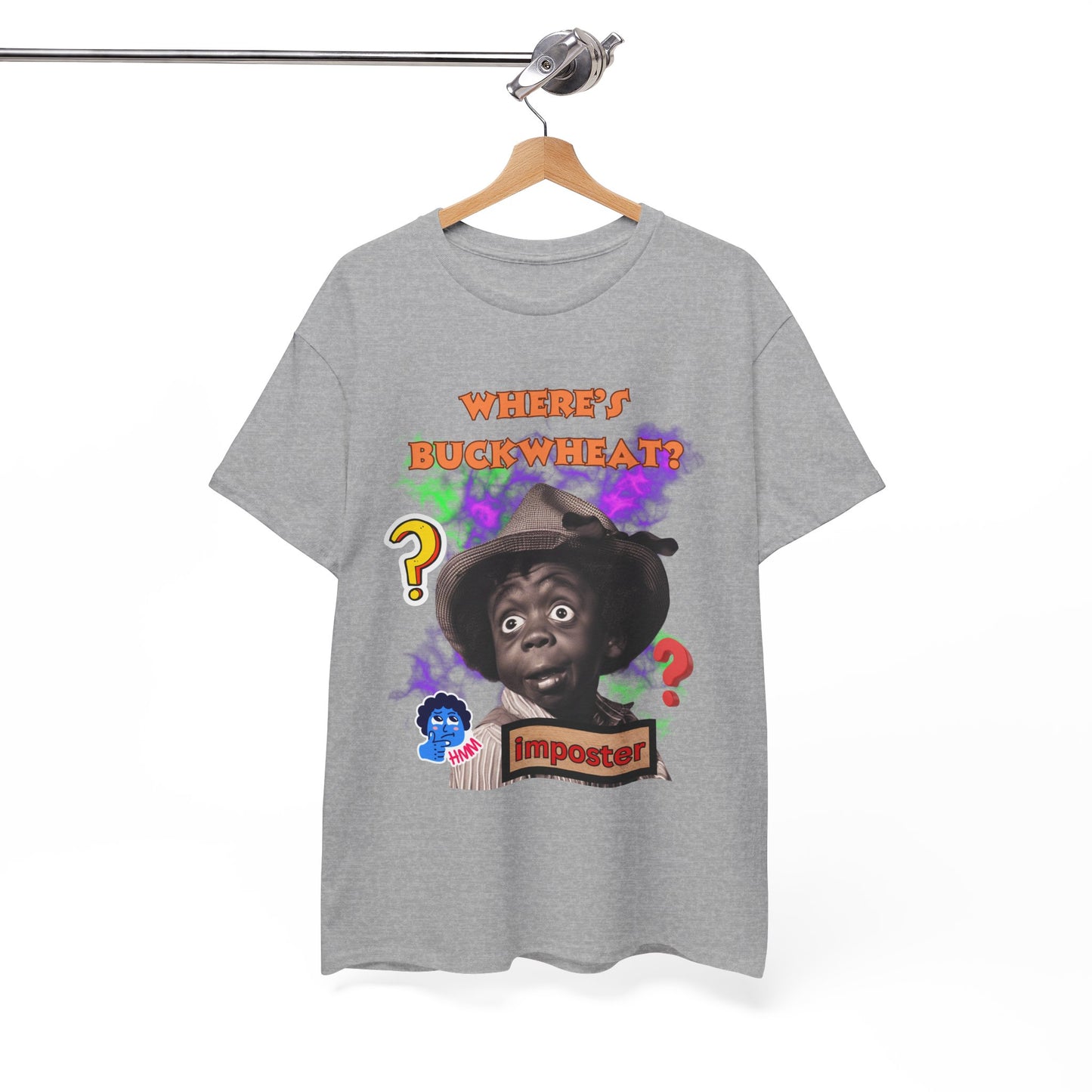 Unisex Heavy Cotton Graphic design (Where's Buckwheat) T-shirt