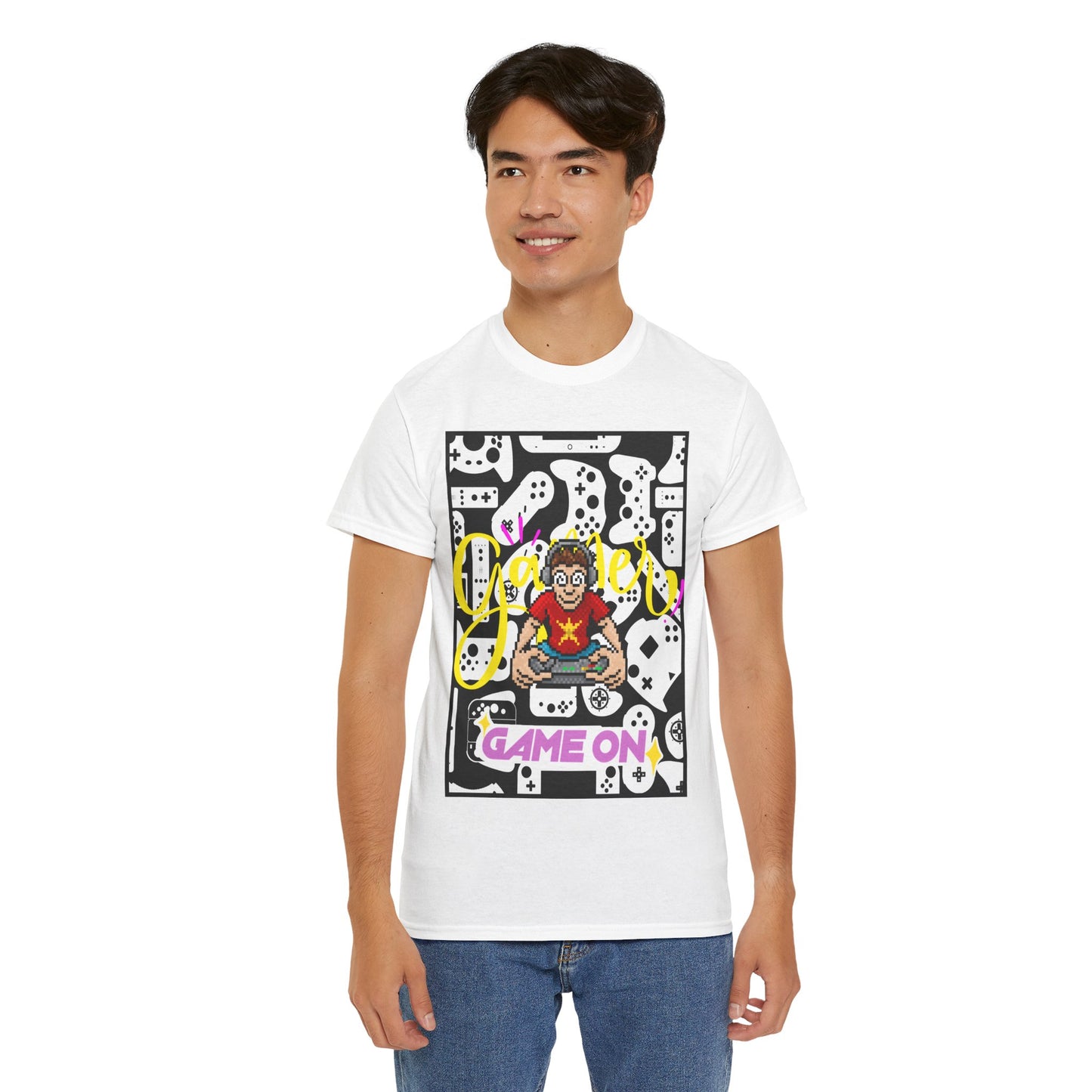 Unisex Heavy Cotton Graphic design (Gamer, Game On) T-shirt