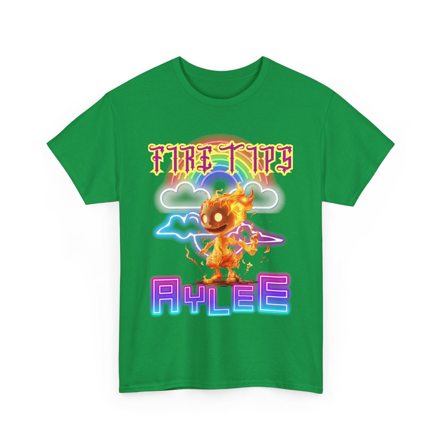 Unisex Heavy Cotton Graphic design (Fire Tips Aylee) T-shirt