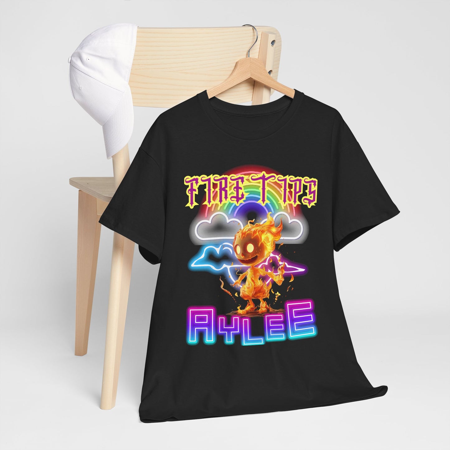 Unisex Heavy Cotton Graphic design (Fire Tips Aylee) T-shirt