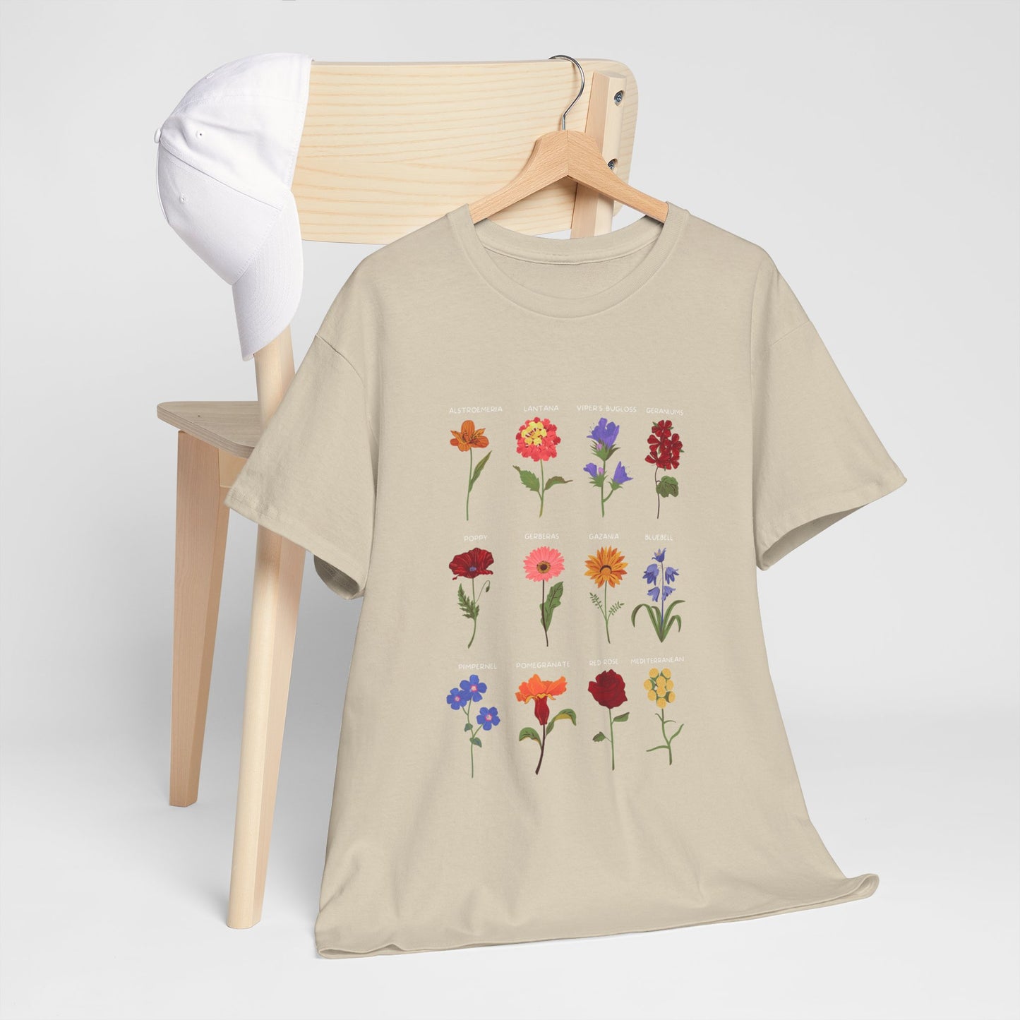 Unisex Heavy Cotton Graphic Design (Flowers) T-shirt