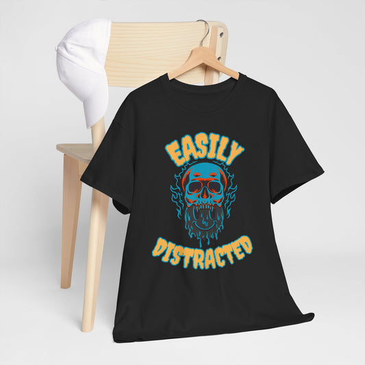 Unisex Heavy Cotton Graphic Design (Easily Distracted) T-shirt