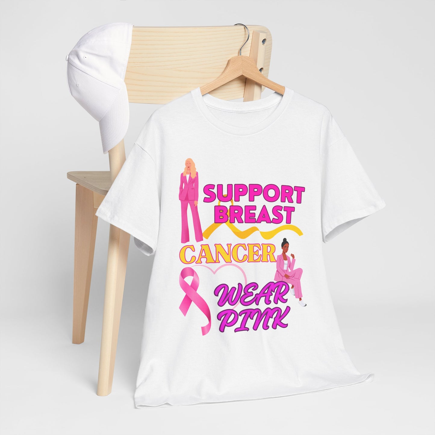 Unisex Heavy Cotton Graphic design (Support Breast Cancer) T-shirt