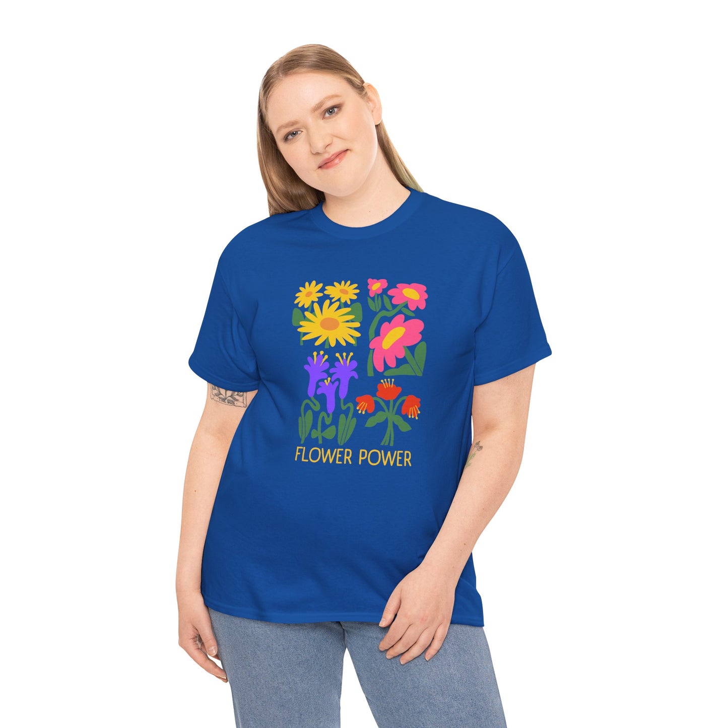 Unisex Heavy Cotton Graphic design (Flower Power) T-shirt