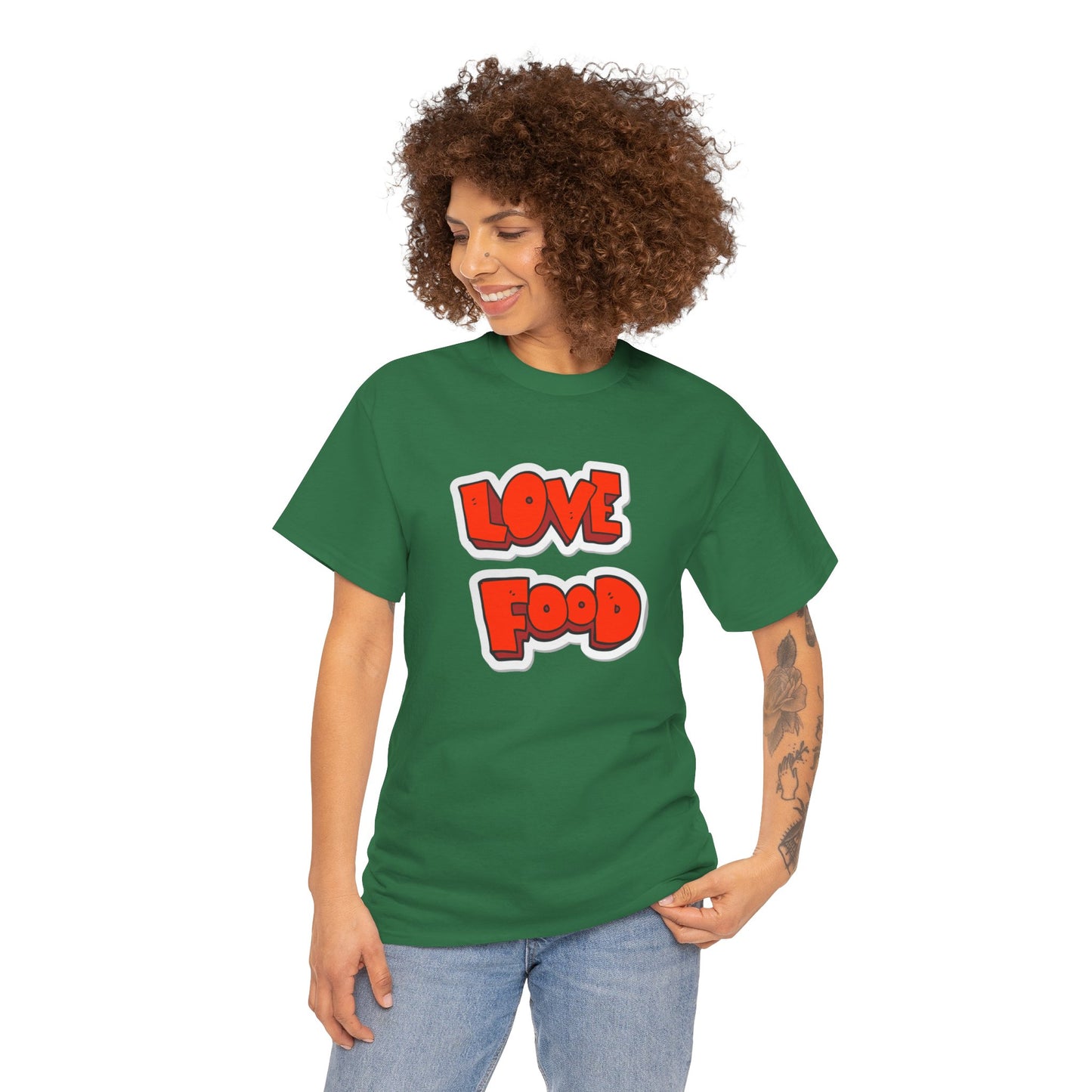 Unisex Heavy Cotton Graphic Design (Love Food) T-shirt