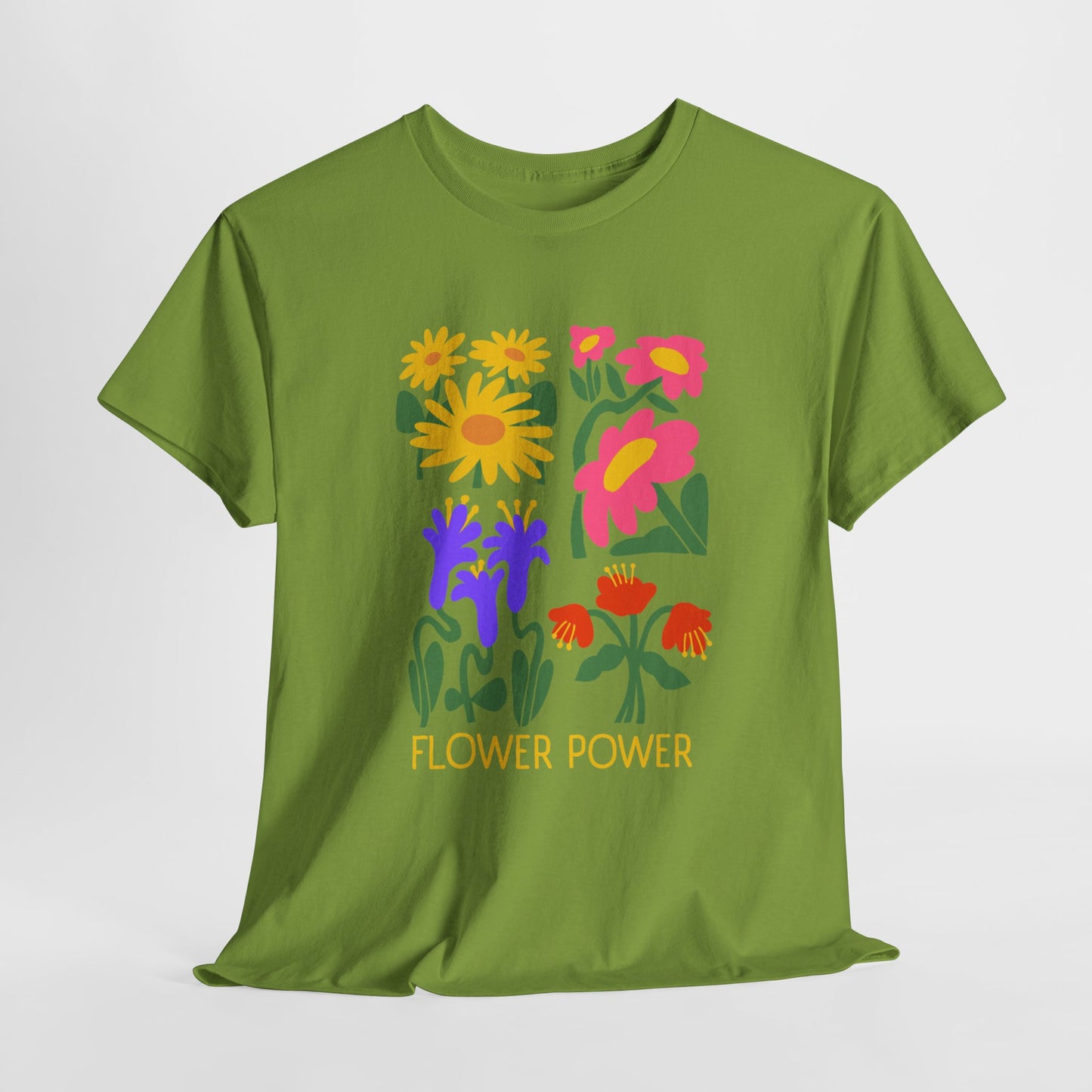 Unisex Heavy Cotton Graphic design (Flower Power) T-shirt