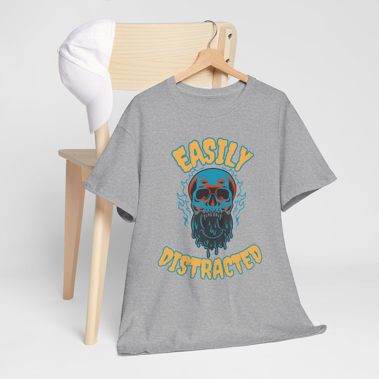 Unisex Heavy Cotton Graphic Design (Easily Distracted) T-shirt