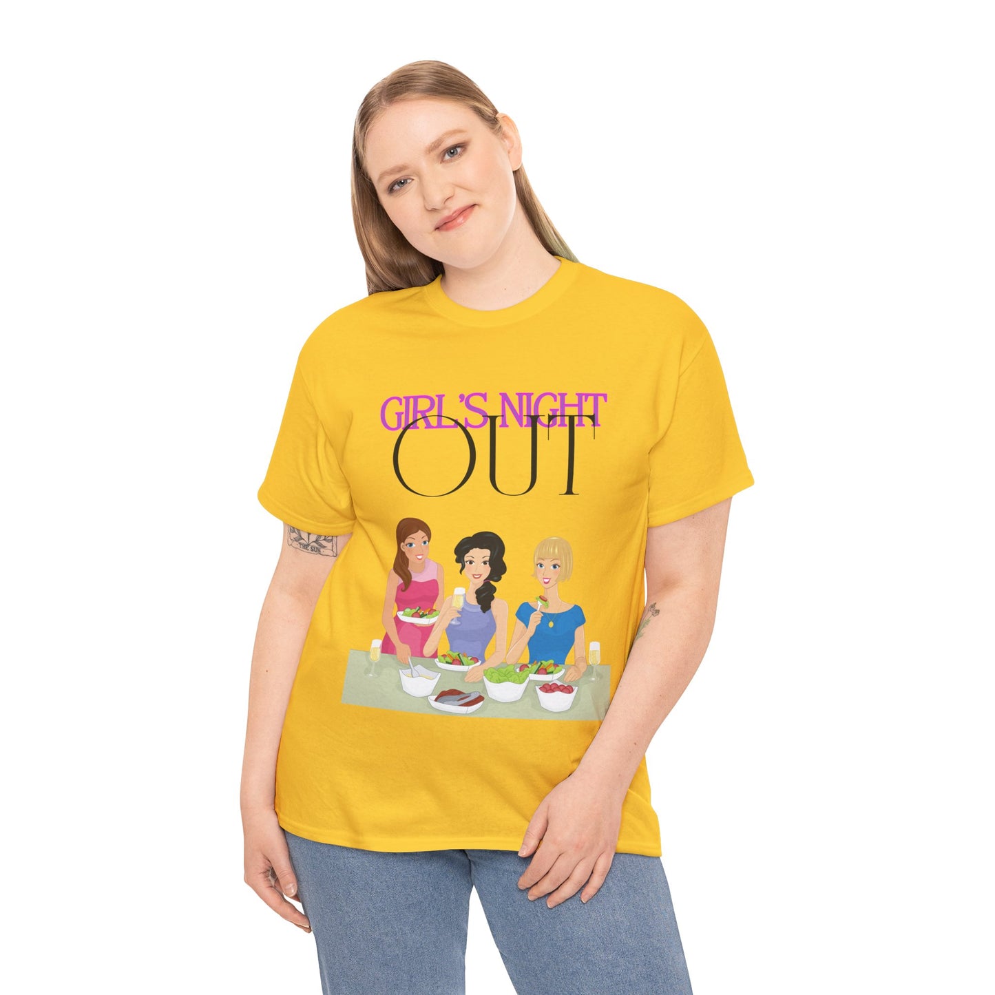 Unisex Heavy Cotton Graphic design (Girl's Night Out) T-shirt