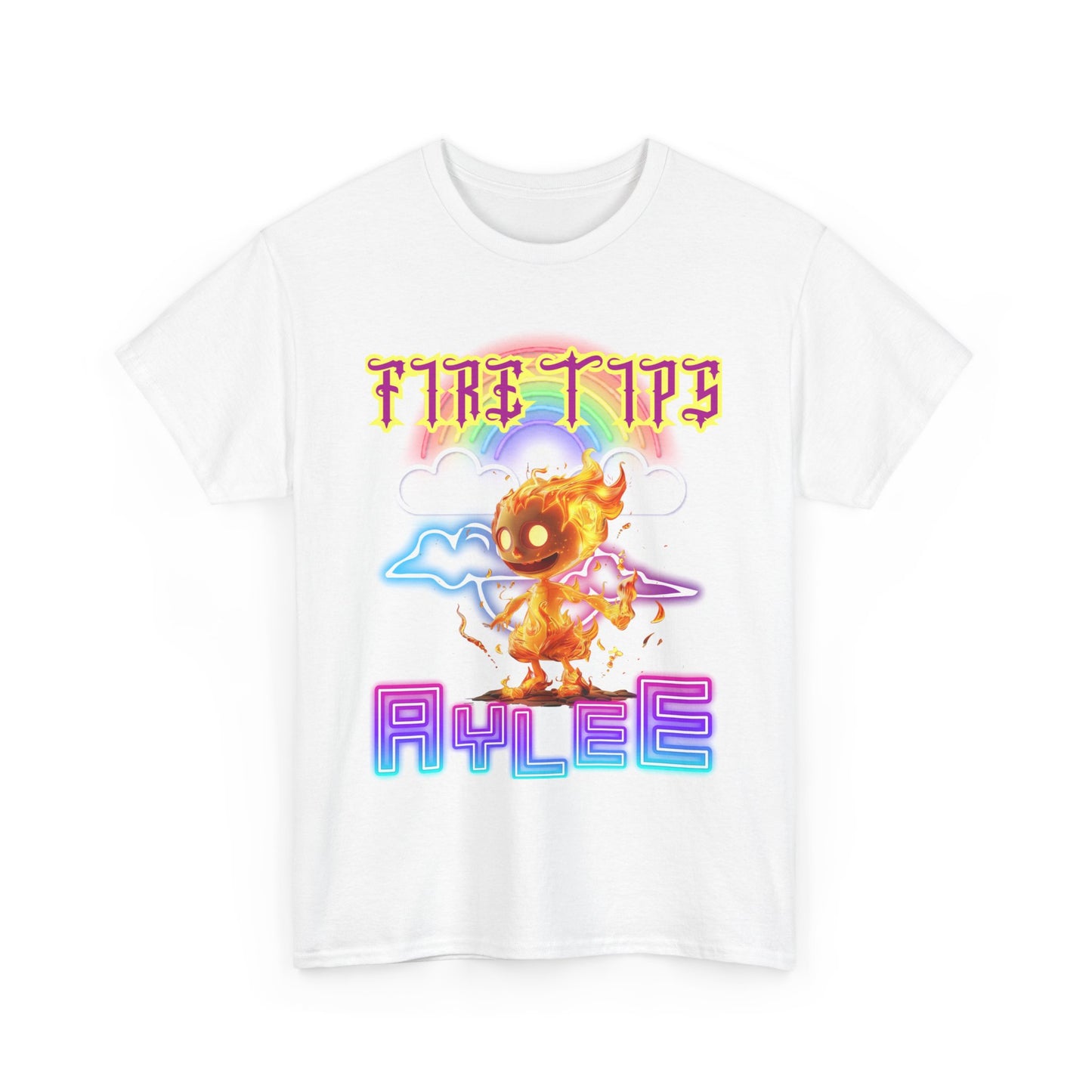 Unisex Heavy Cotton Graphic design (Fire Tips Aylee) T-shirt