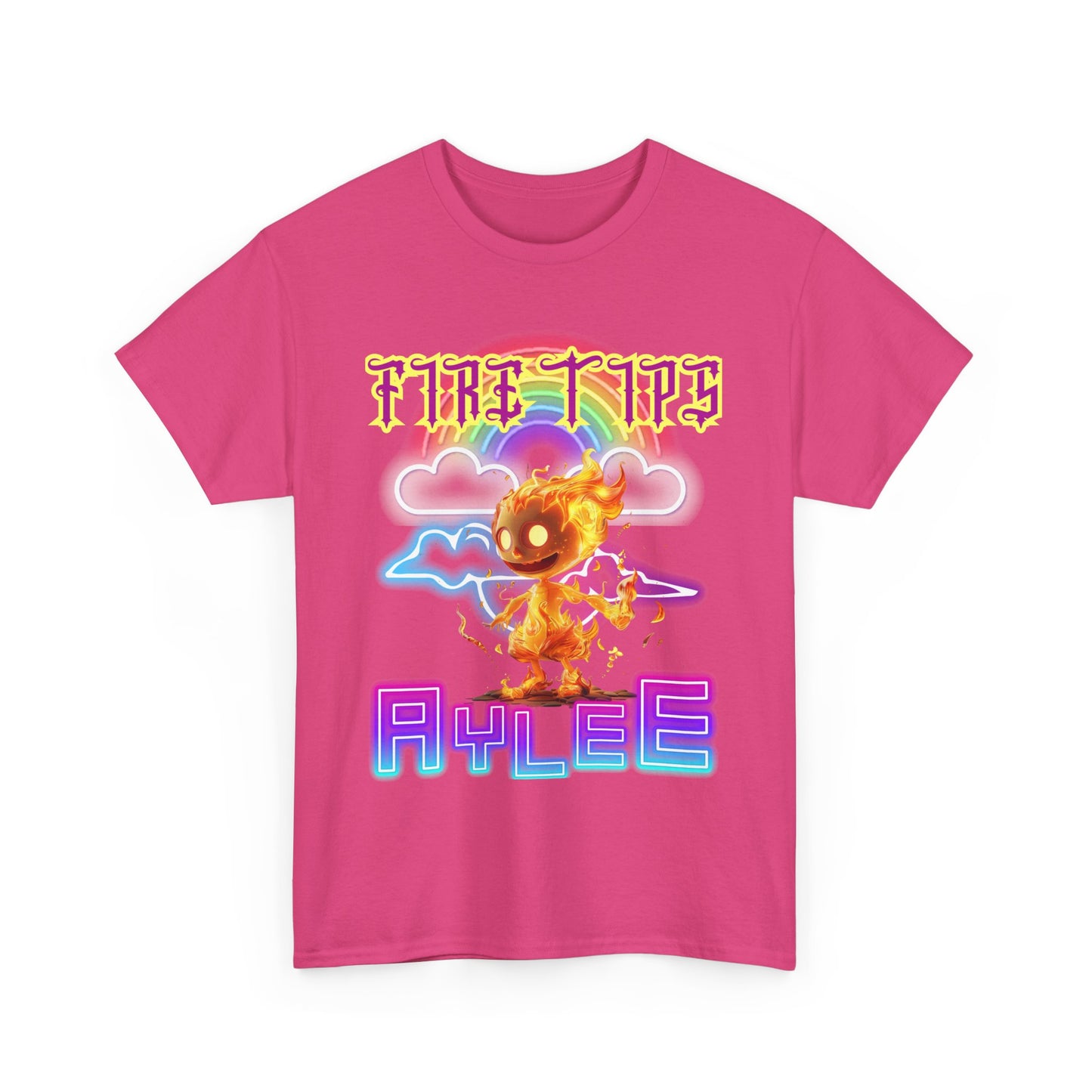 Unisex Heavy Cotton Graphic design (Fire Tips Aylee) T-shirt