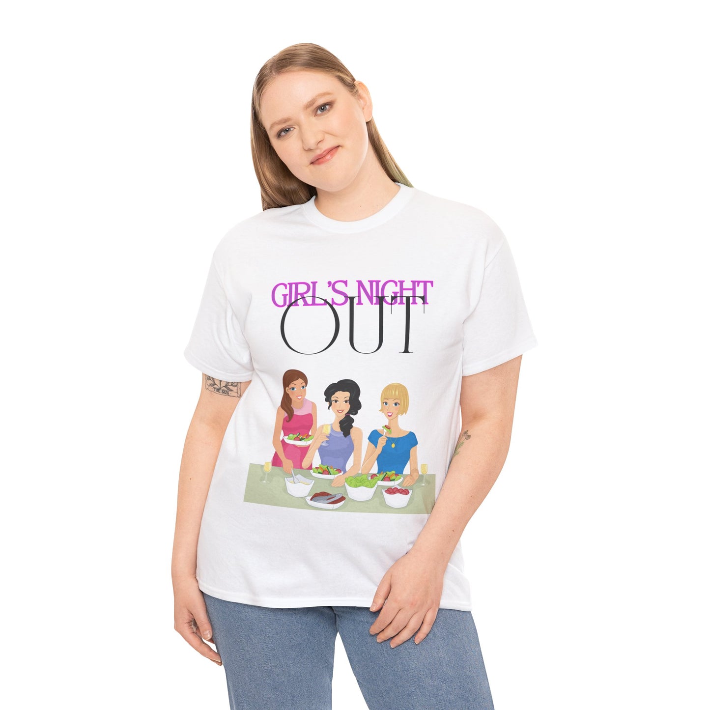 Unisex Heavy Cotton Graphic design (Girl's Night Out) T-shirt