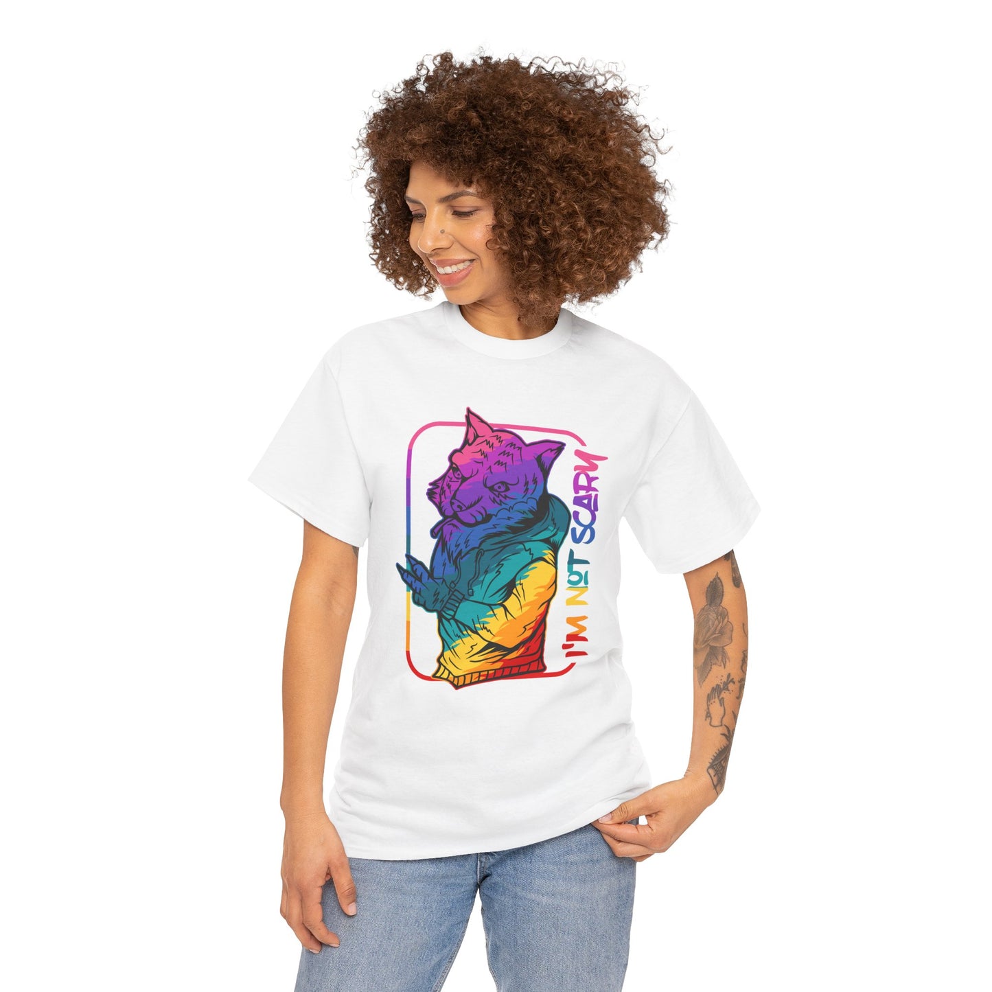 Unisex Heavy Cotton Graphic Design (I'm Not Scary) T-shirt