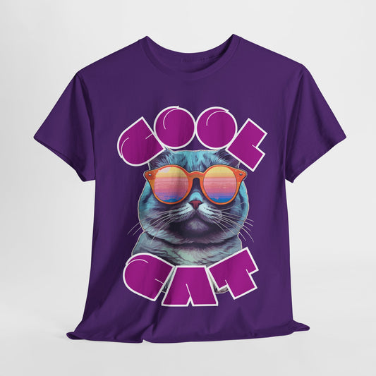 Unisex Heavy Cotton Graphic design (Cool Cat) T-shirt