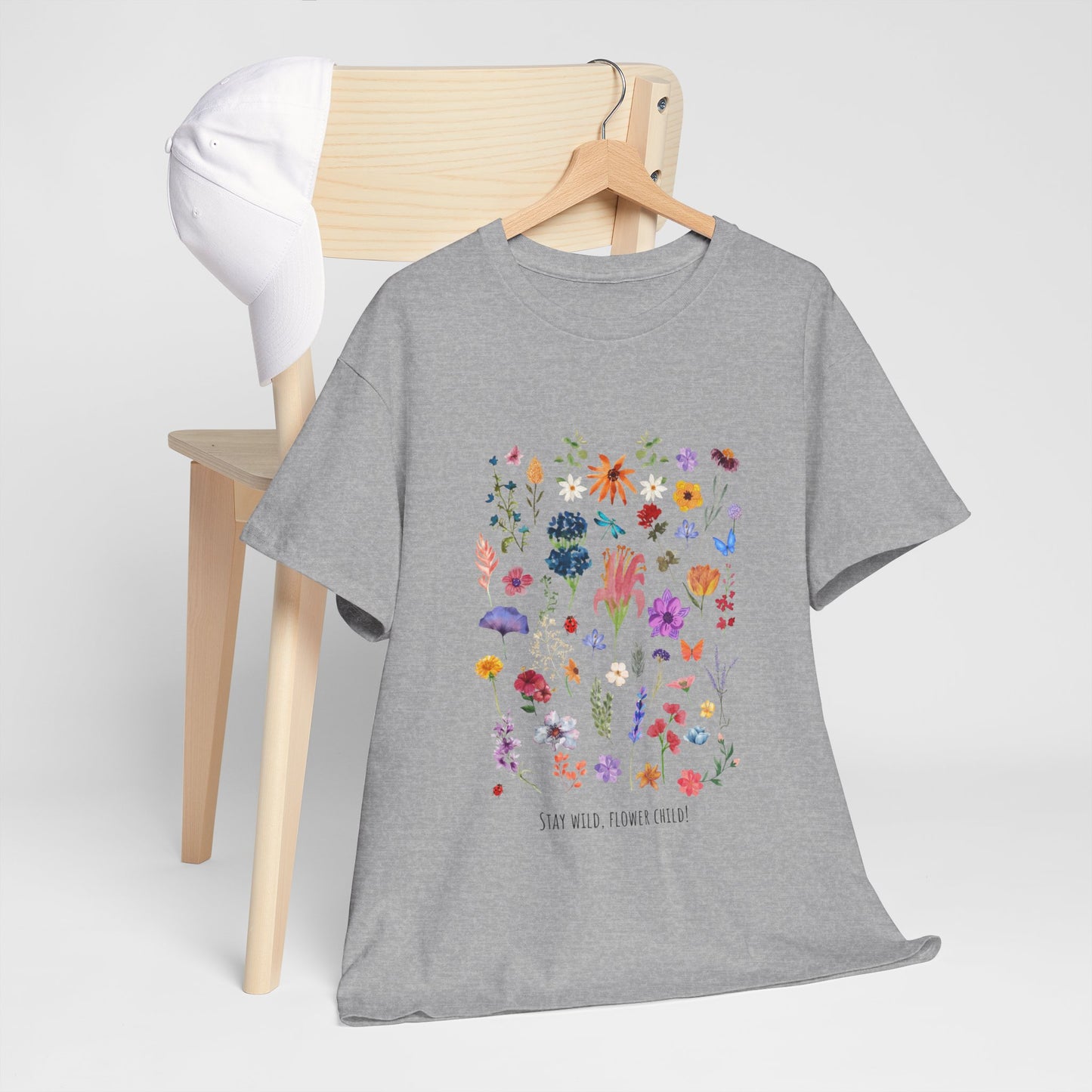 Unisex Heavy Cotton Graphic design (Flowers) T-shirt