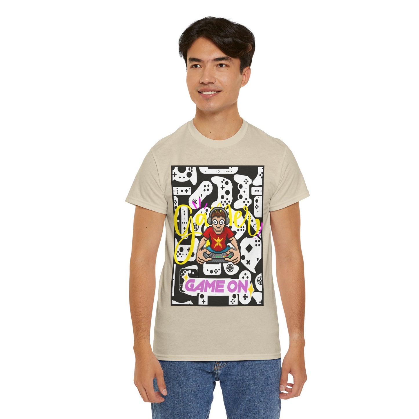 Unisex Heavy Cotton Graphic design (Gamer, Game On) T-shirt