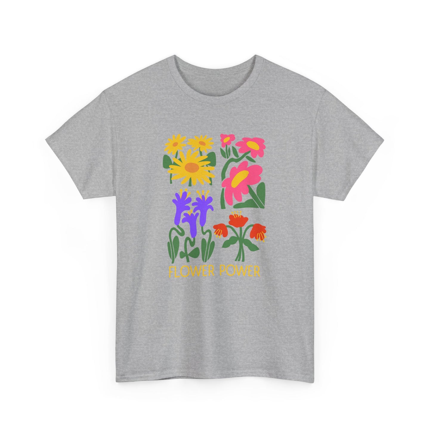 Unisex Heavy Cotton Graphic design (Flower Power) T-shirt