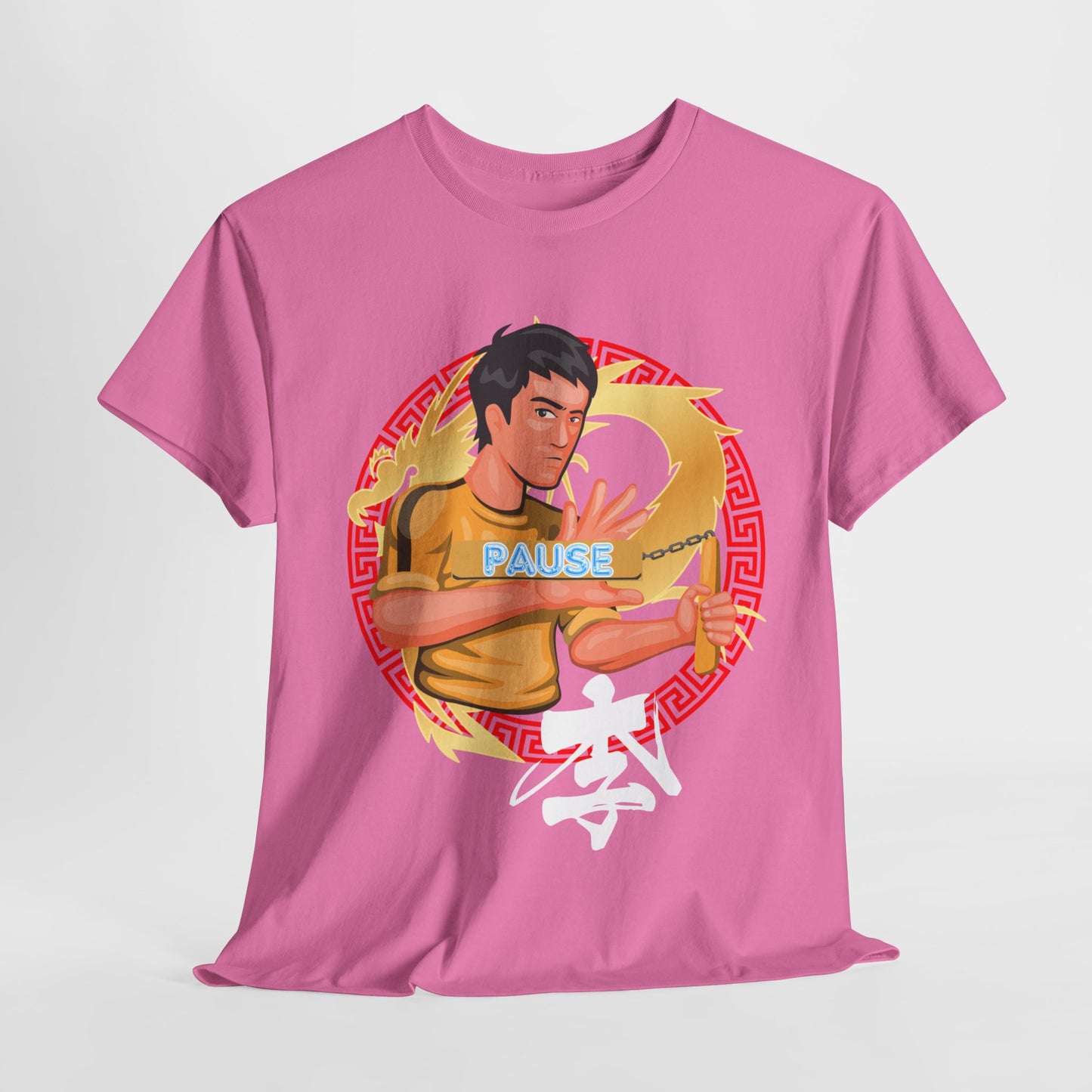 Unisex Heavy Cotton Graphic design (Bruce Lee/Pause) T-shirt