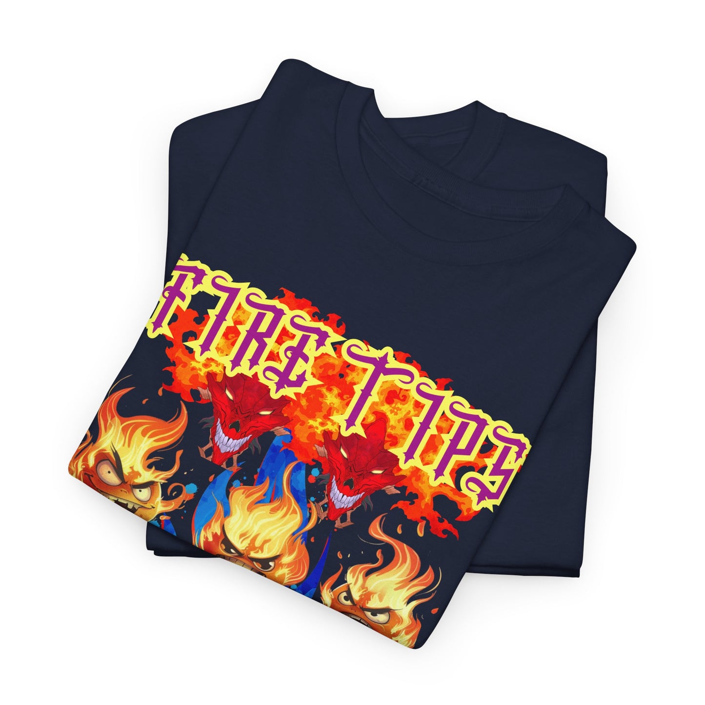 Unisex Heavy Cotton Graphic design (Fire Tips)  T-shirt