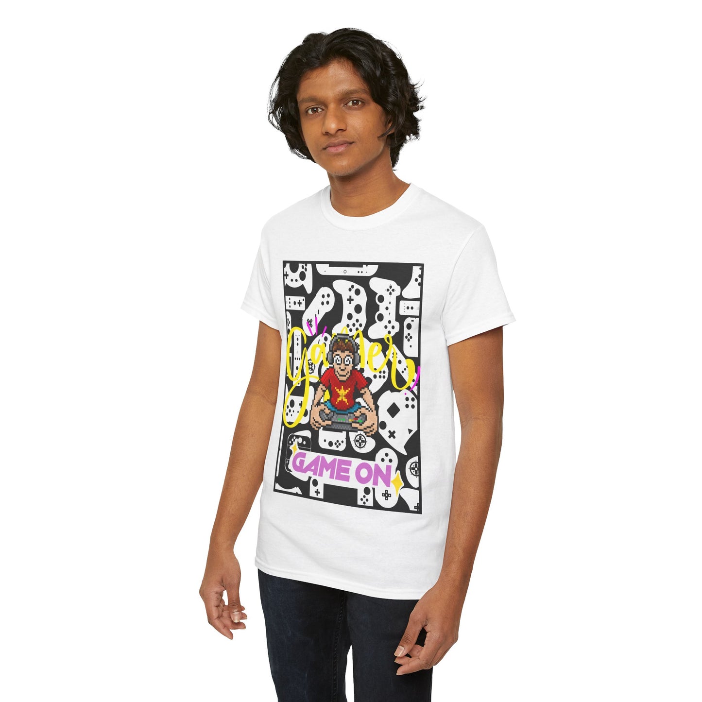 Unisex Heavy Cotton Graphic design (Gamer, Game On) T-shirt