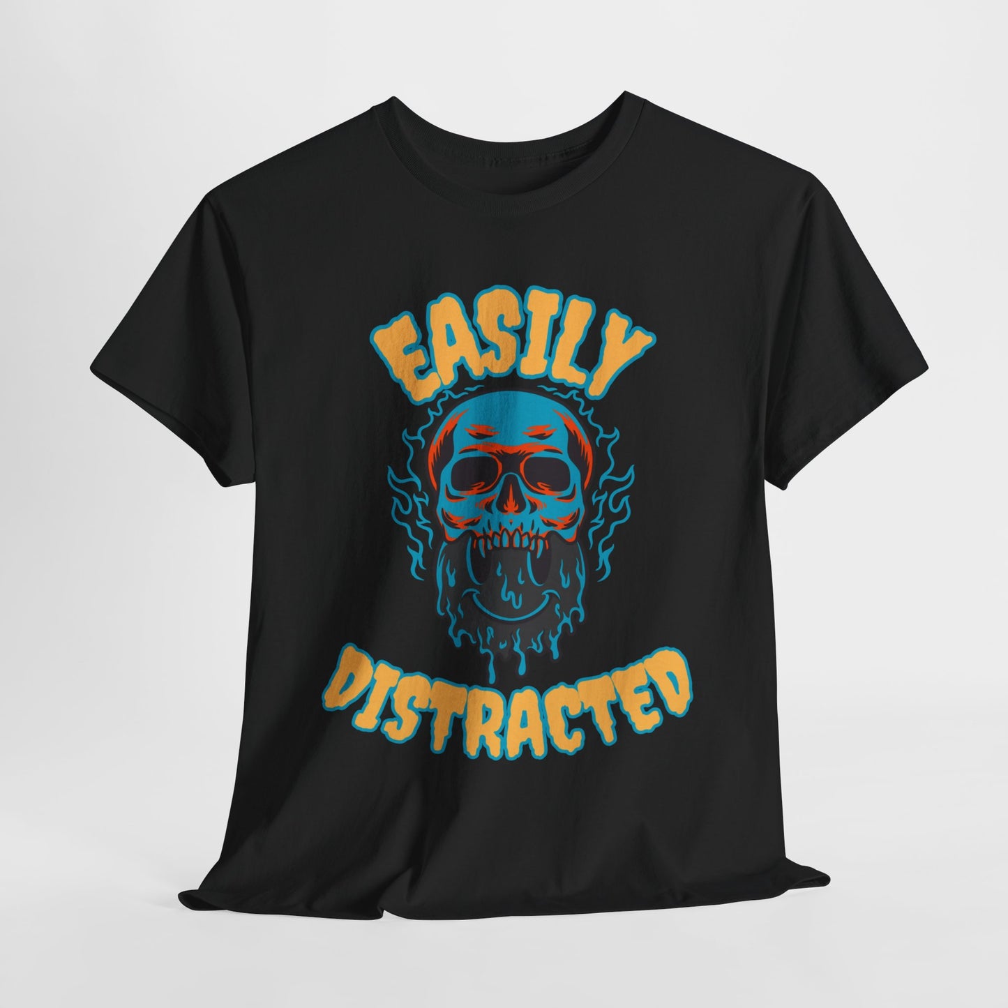 Unisex Heavy Cotton Graphic Design (Easily Distracted) T-shirt