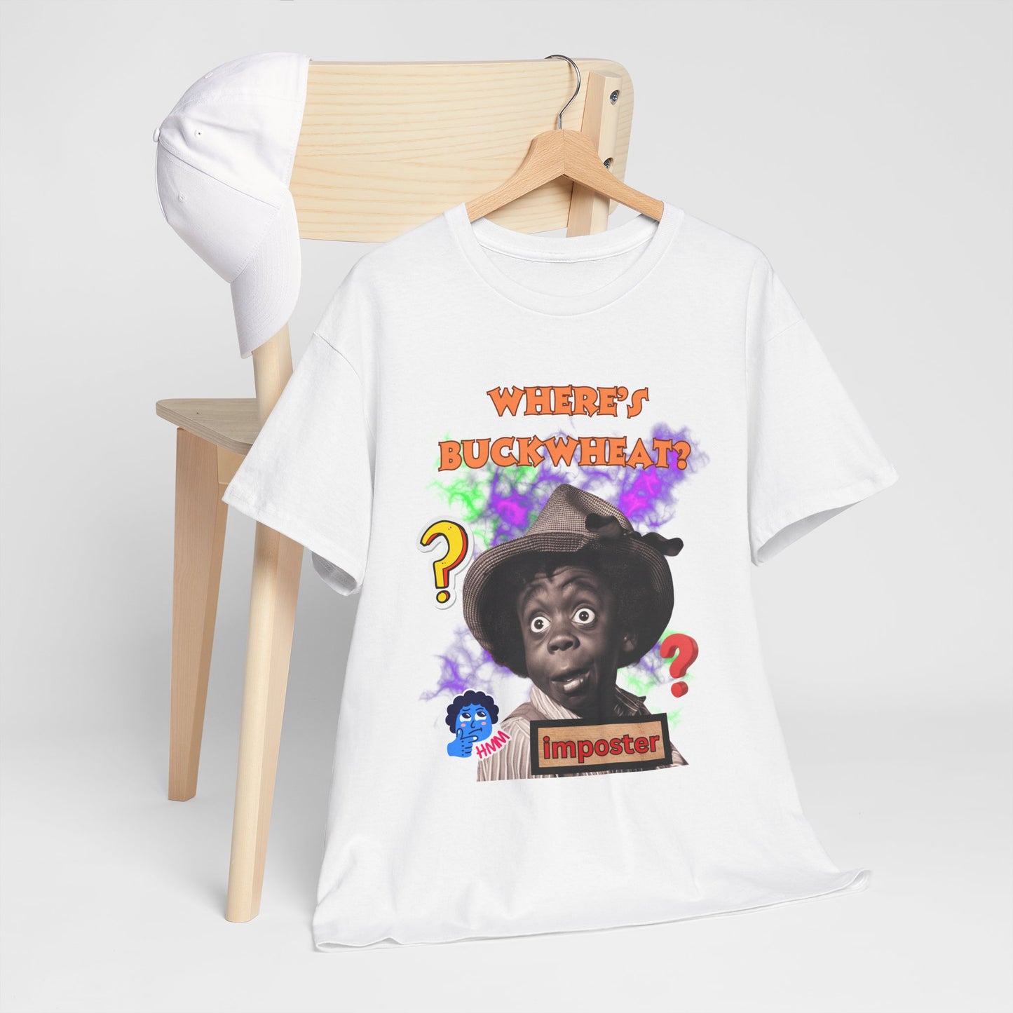 Unisex Heavy Cotton Graphic design (Where's Buckwheat) T-shirt