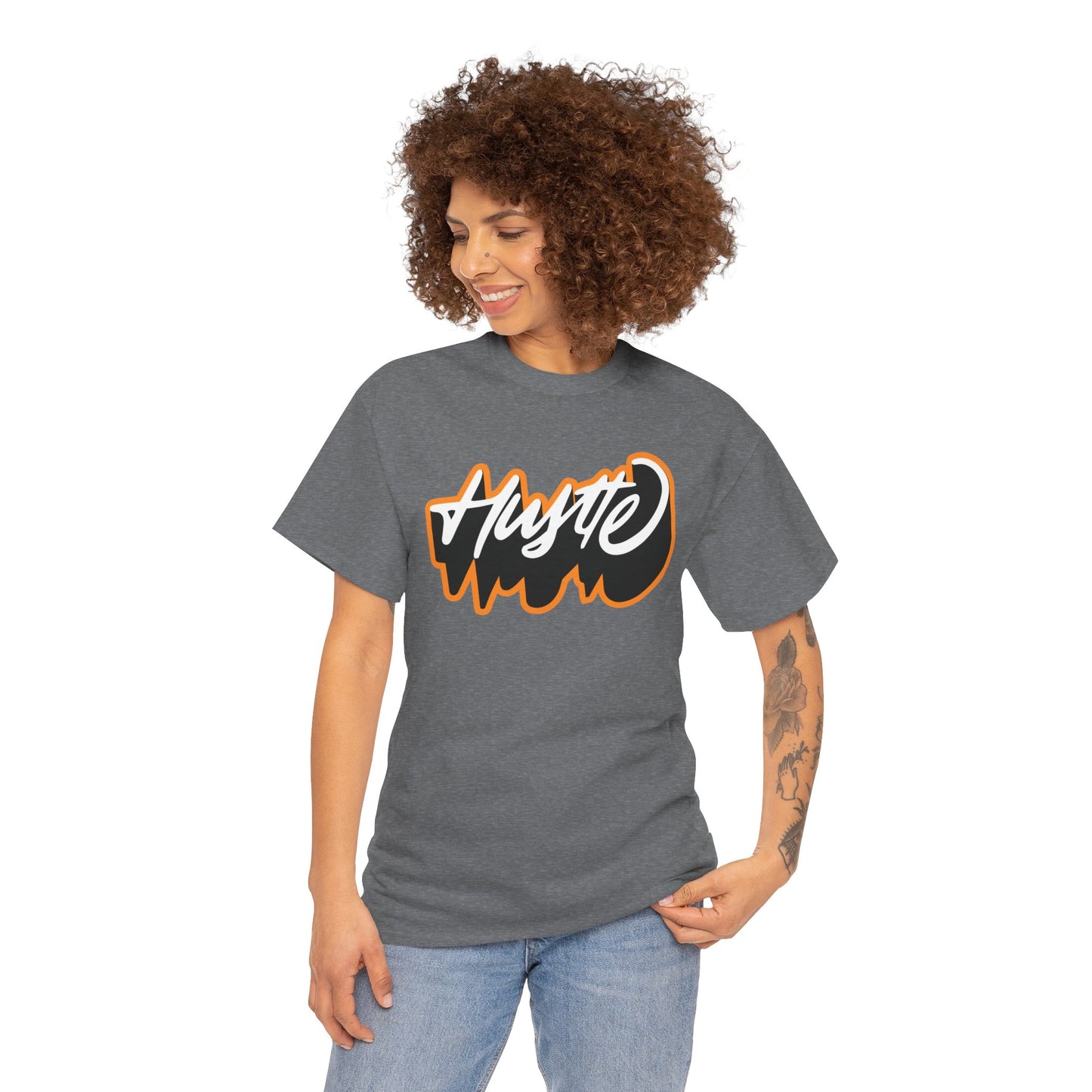 Unisex Heavy Cotton Graphic design (Hustle) T-shirt