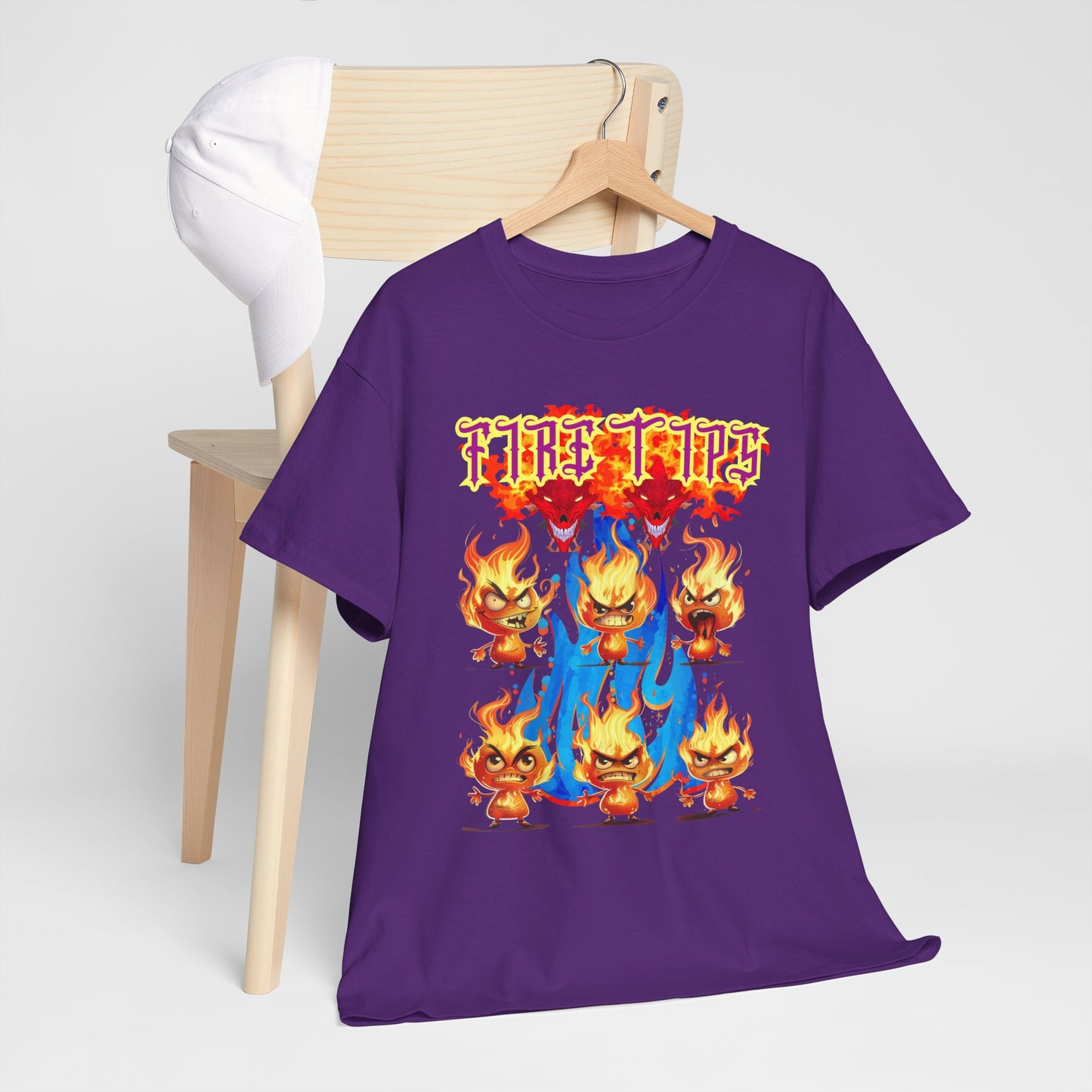 Unisex Heavy Cotton Graphic design (Fire Tips)  T-shirt