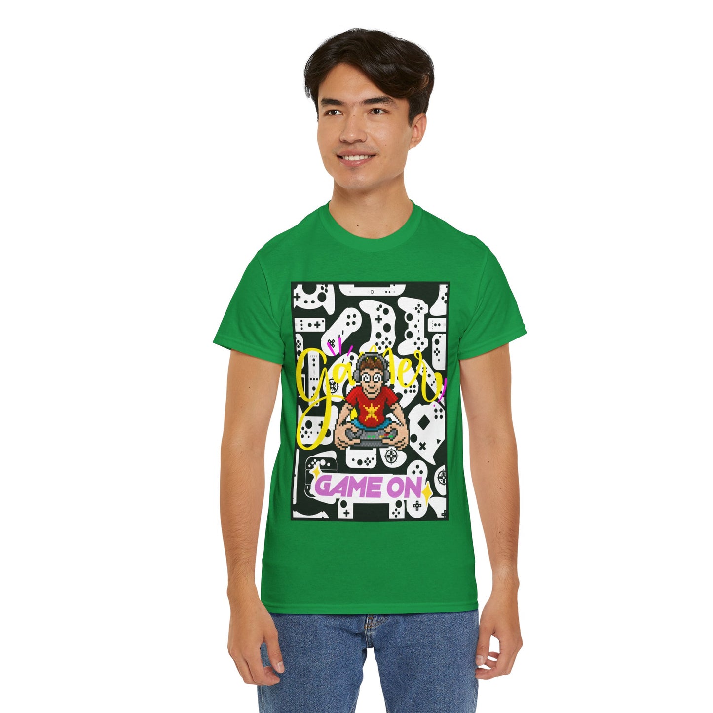 Unisex Heavy Cotton Graphic design (Gamer, Game On) T-shirt