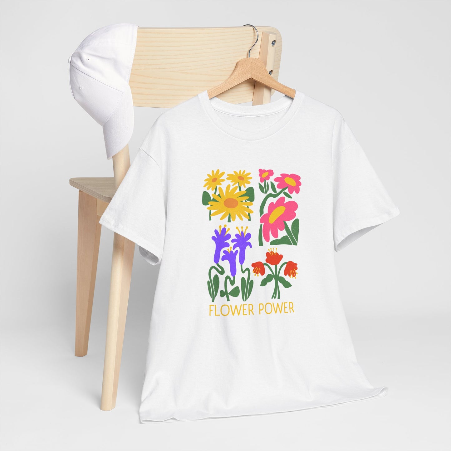 Unisex Heavy Cotton Graphic design (Flower Power) T-shirt