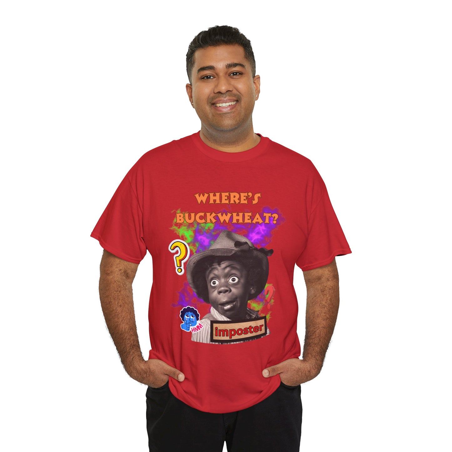 Unisex Heavy Cotton Graphic design (Where's Buckwheat) T-shirt