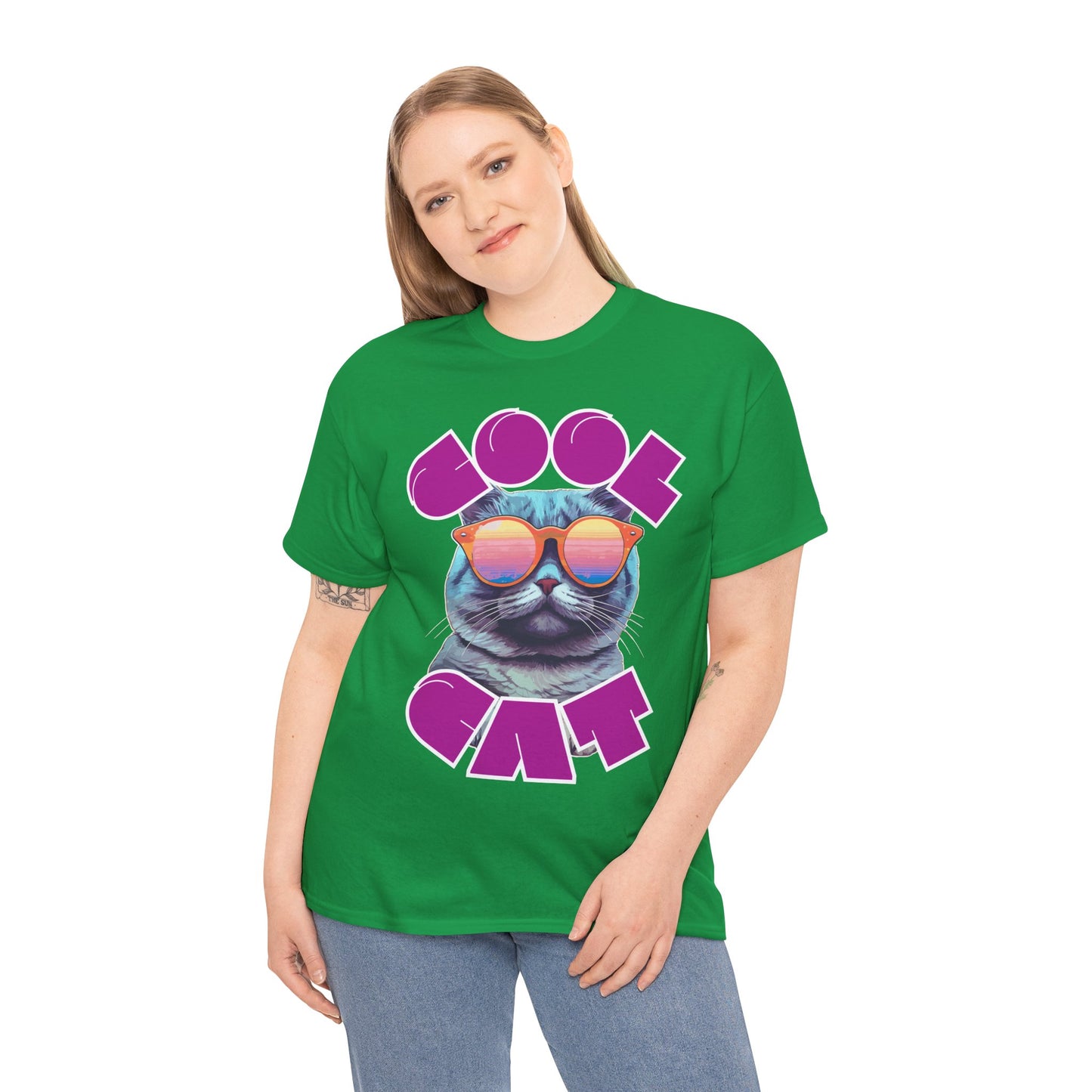 Unisex Heavy Cotton Graphic design (Cool Cat) T-shirt