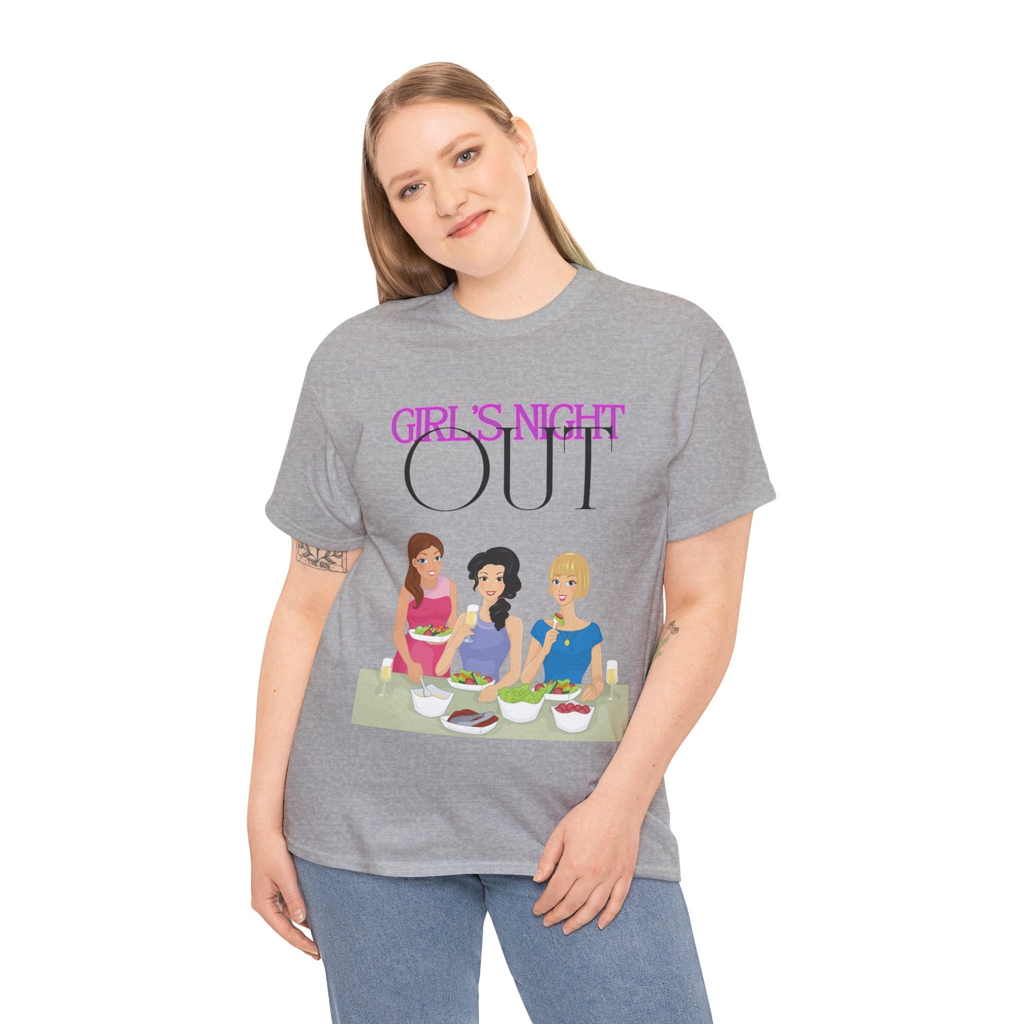 Unisex Heavy Cotton Graphic design (Girl's Night Out) T-shirt