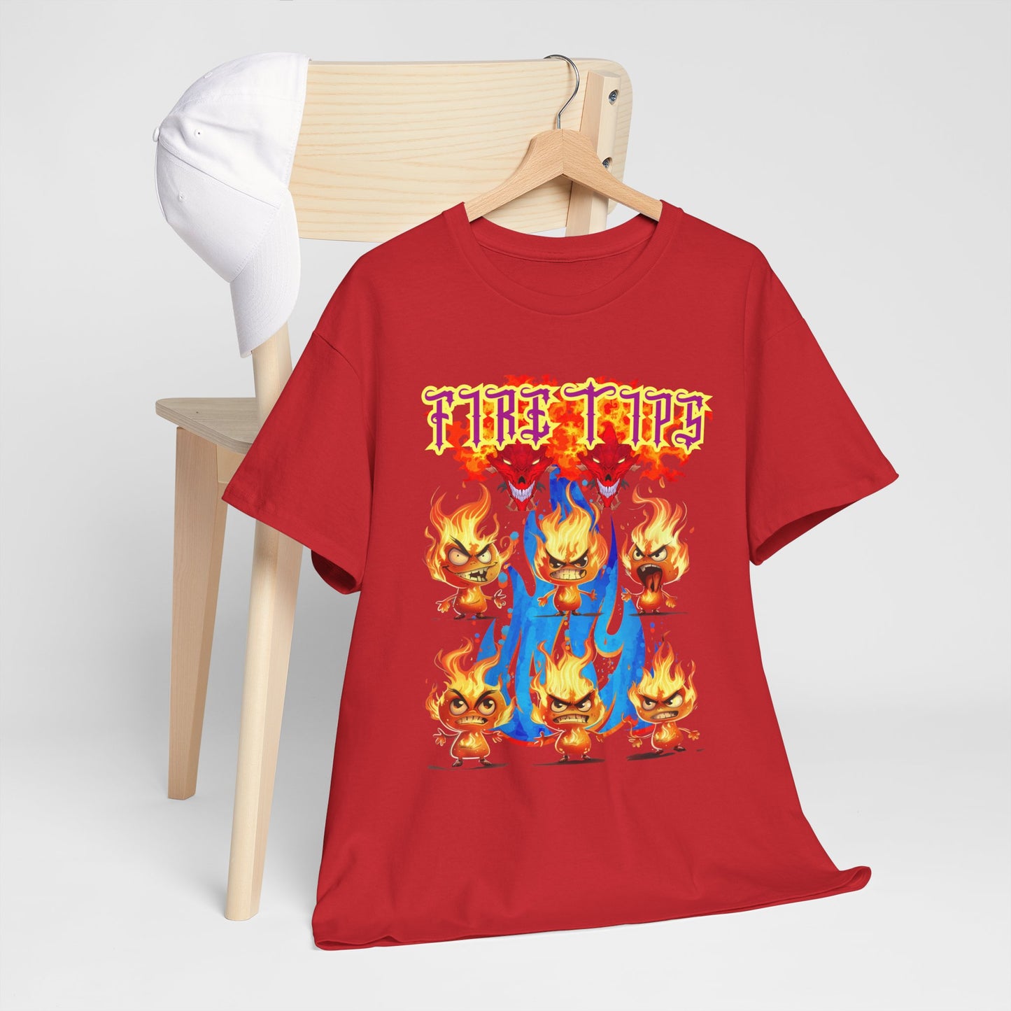 Unisex Heavy Cotton Graphic design (Fire Tips)  T-shirt