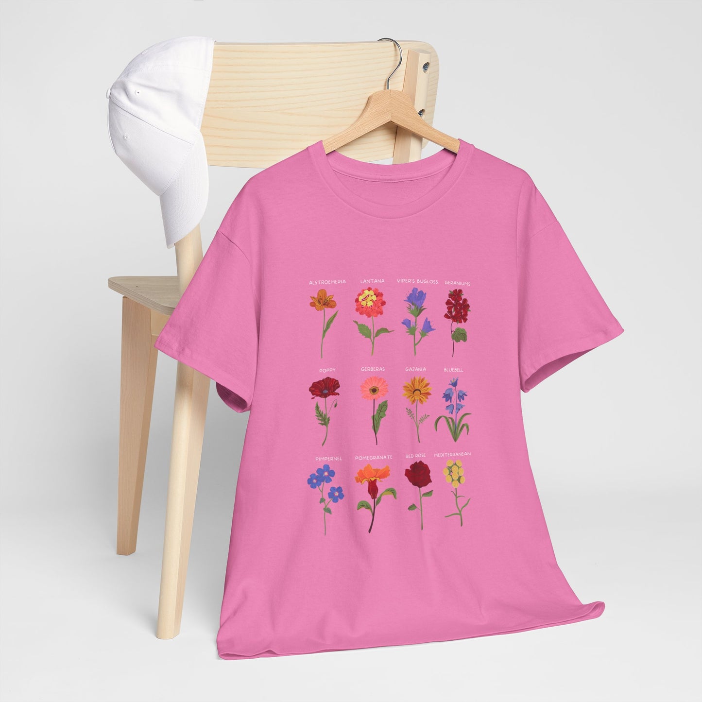 Unisex Heavy Cotton Graphic Design (Flowers) T-shirt