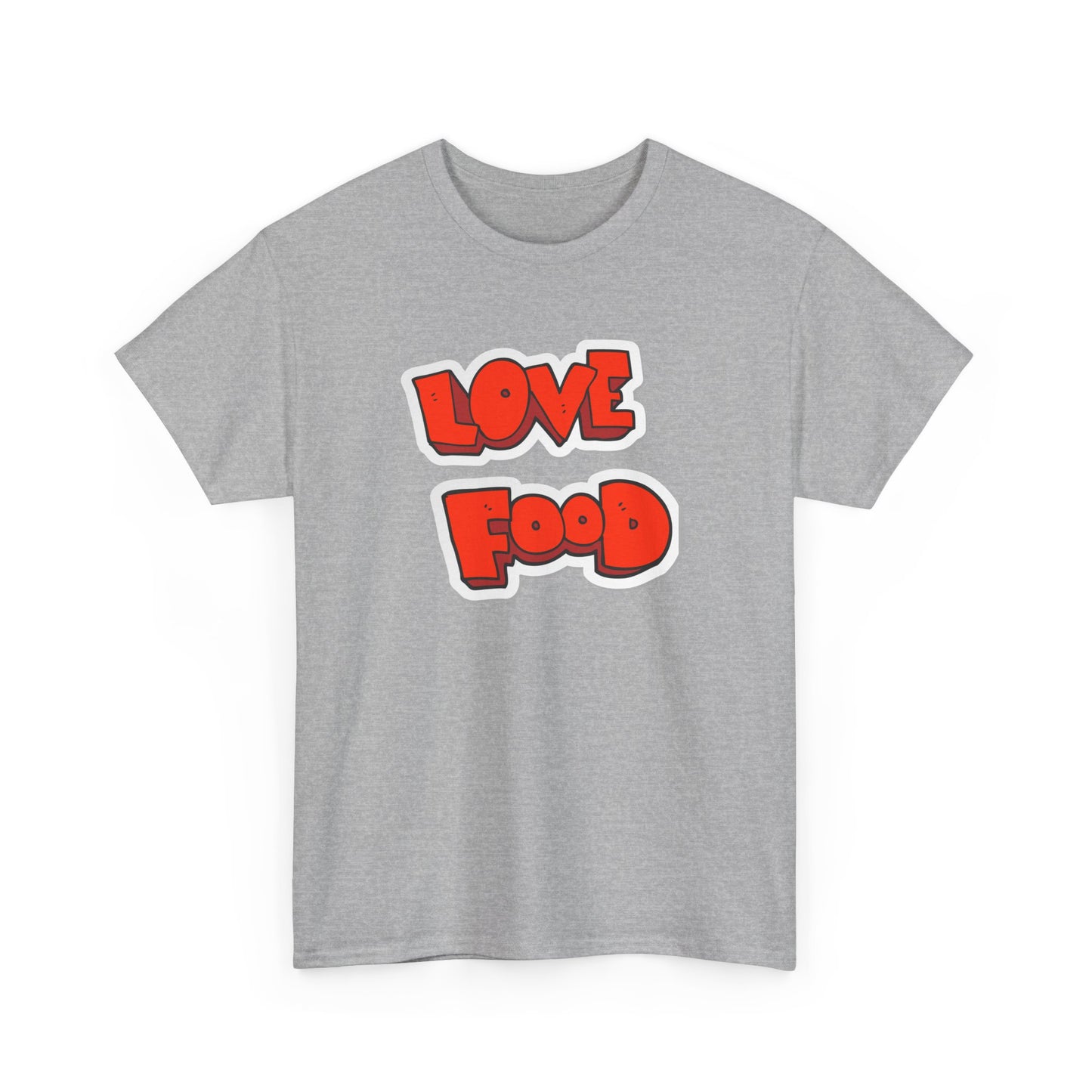 Unisex Heavy Cotton Graphic Design (Love Food) T-shirt