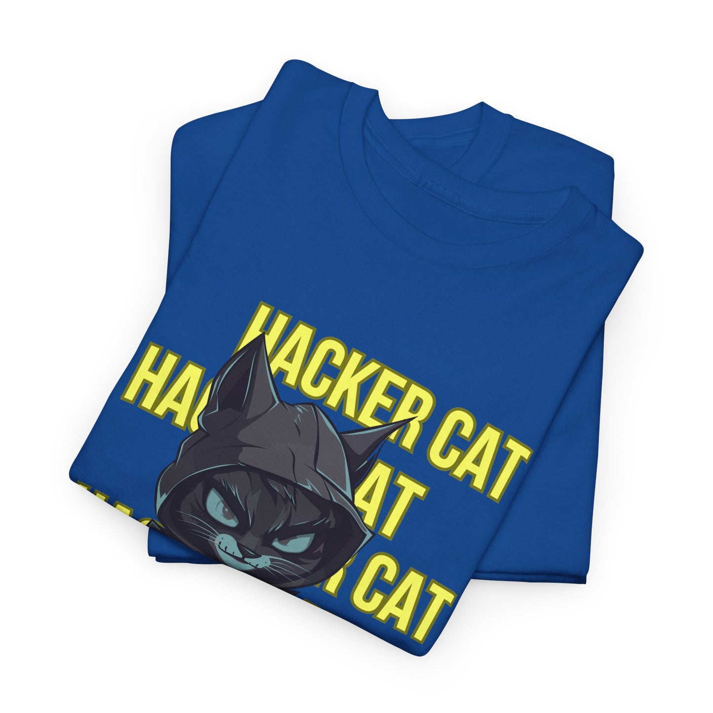 Unisex Heavy Cotton Graphic Design (Hacker Cat) T-shirt