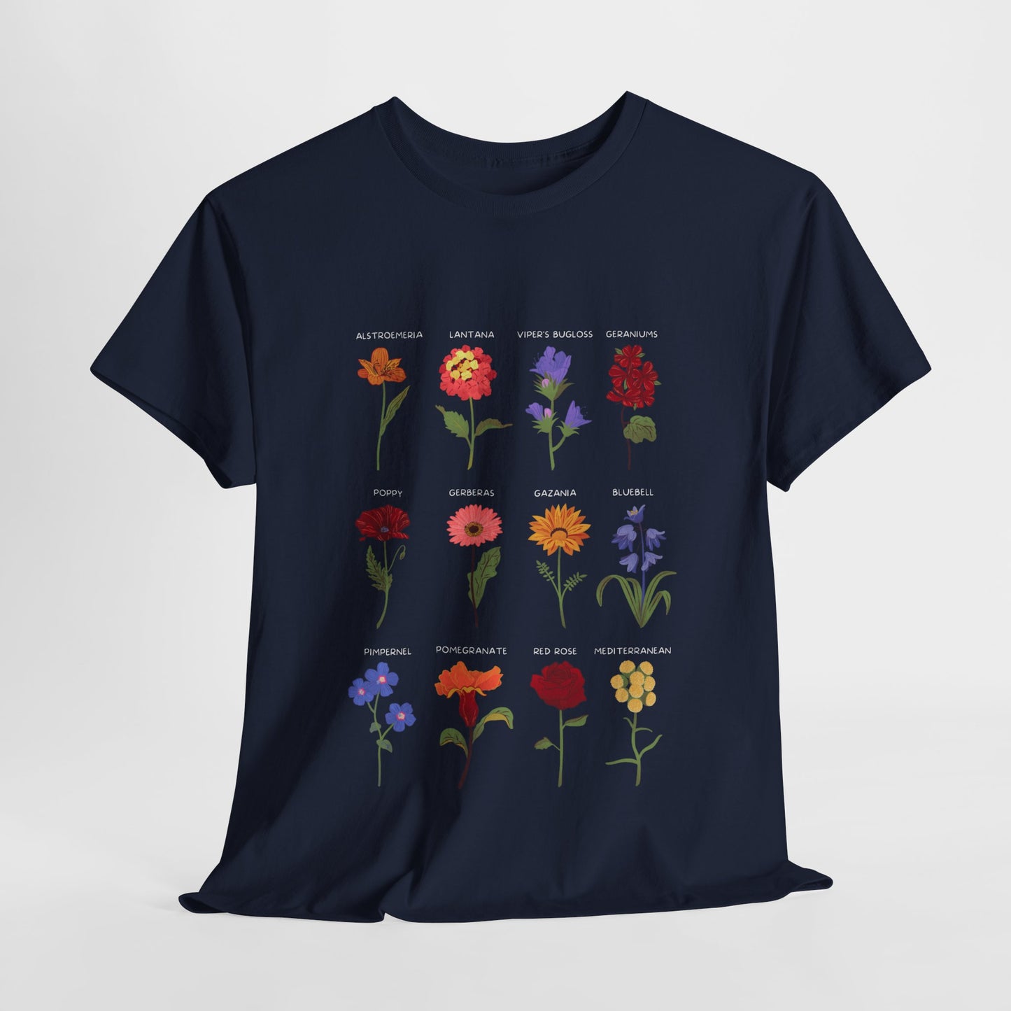 Unisex Heavy Cotton Graphic Design (Flowers) T-shirt