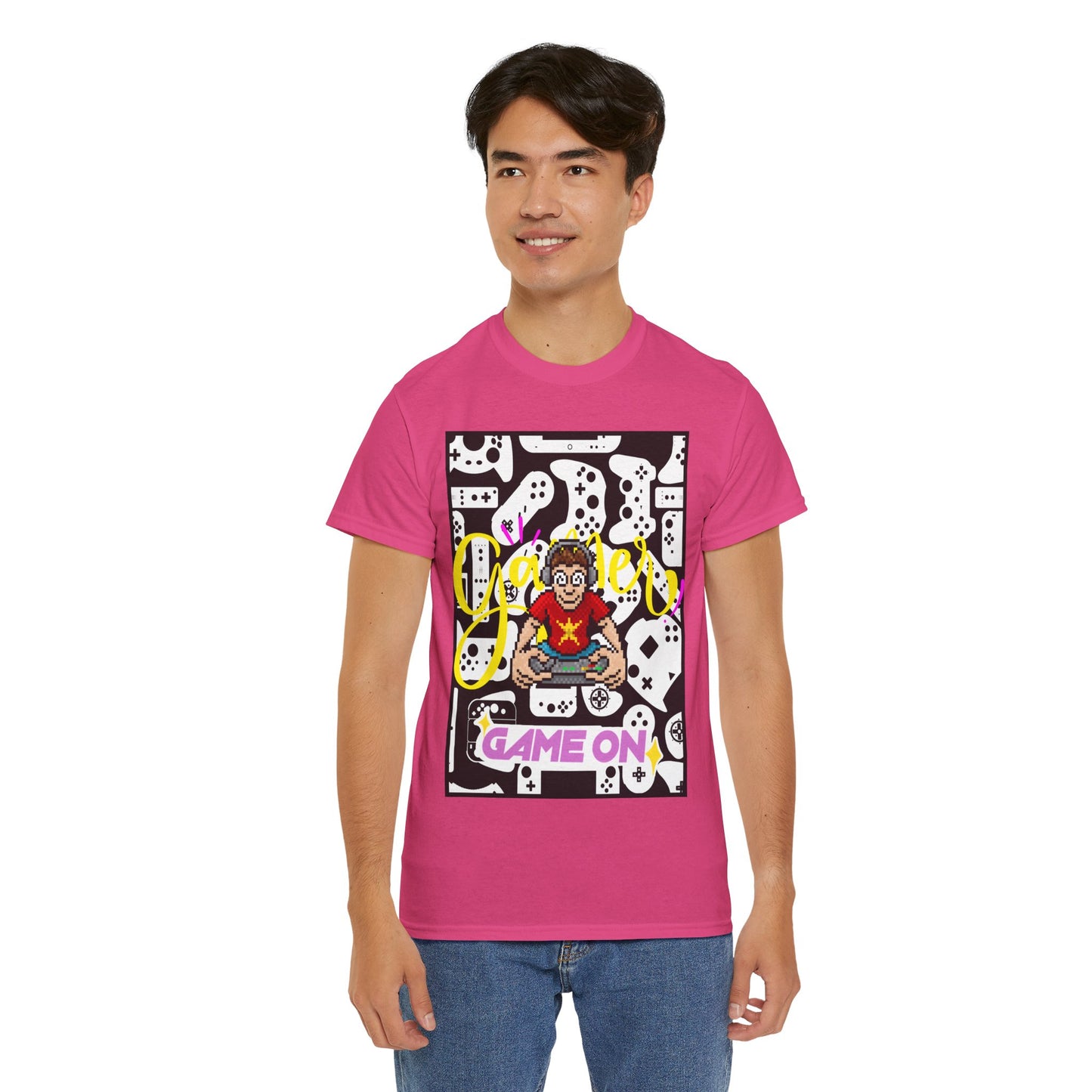 Unisex Heavy Cotton Graphic design (Gamer, Game On) T-shirt