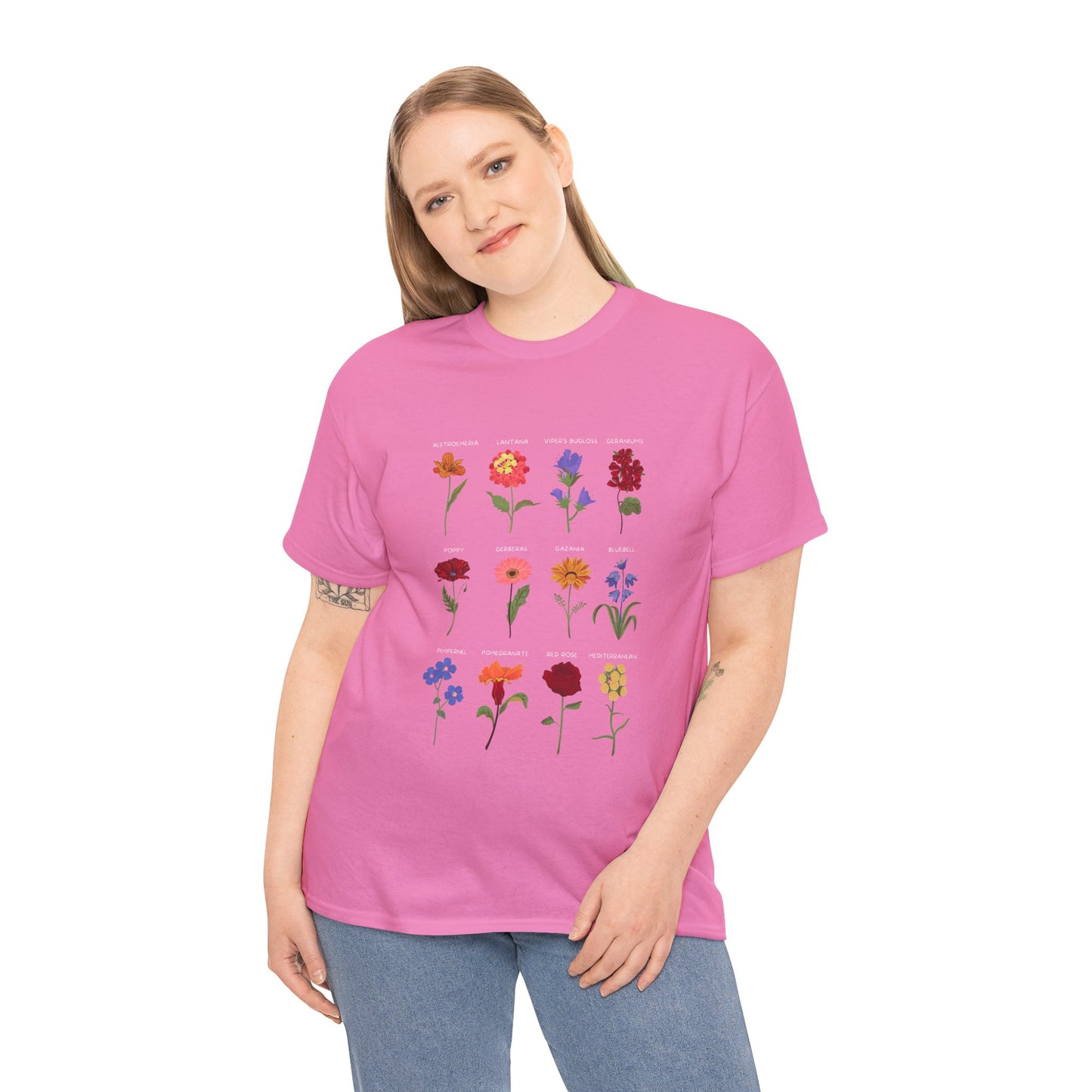 Unisex Heavy Cotton Graphic Design (Flowers) T-shirt