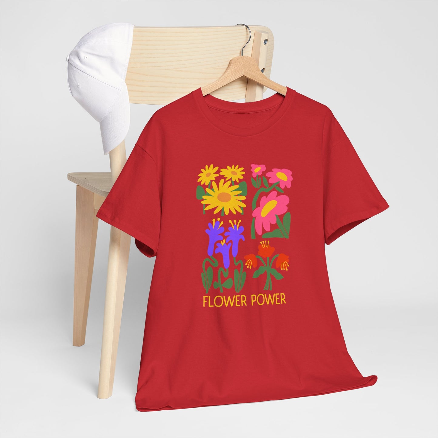 Unisex Heavy Cotton Graphic design (Flower Power) T-shirt