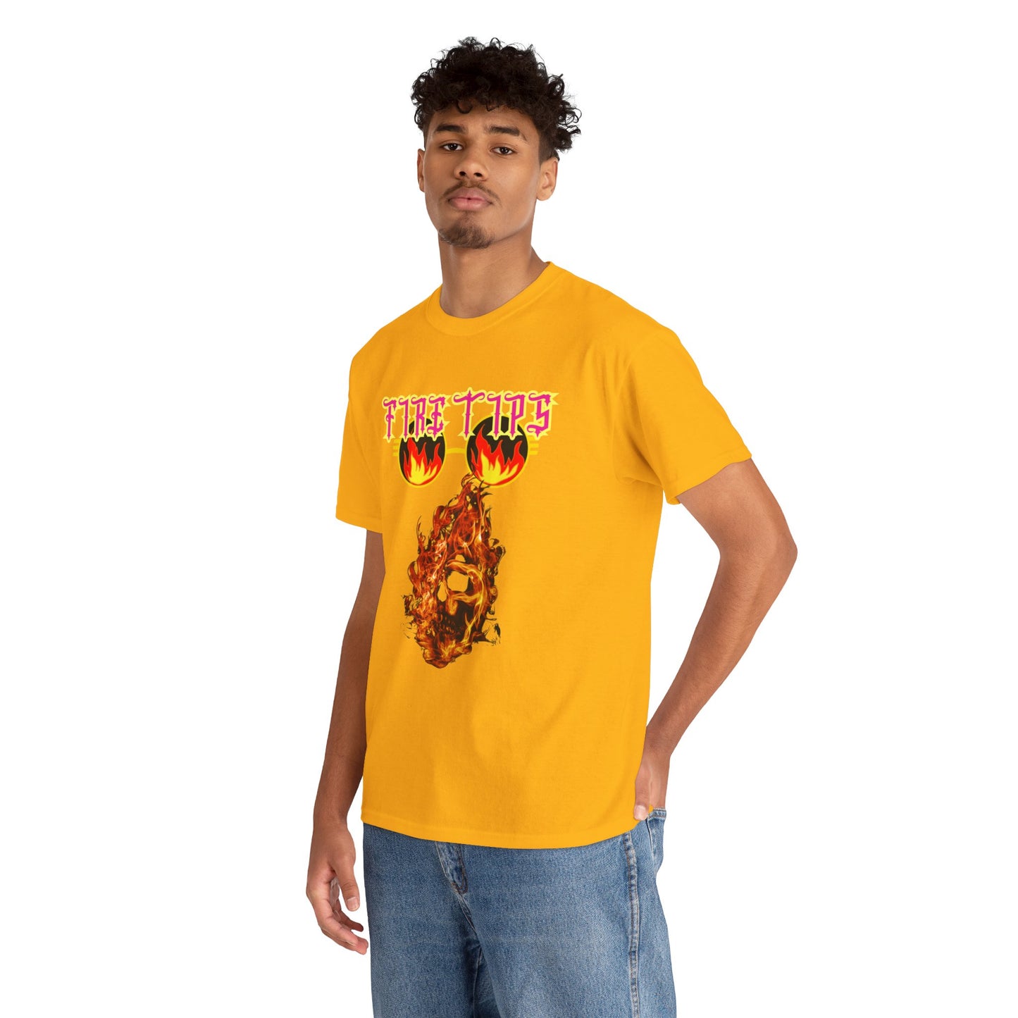 Unisex Heavy Cotton Graphic design (Fire Tips) T-shit