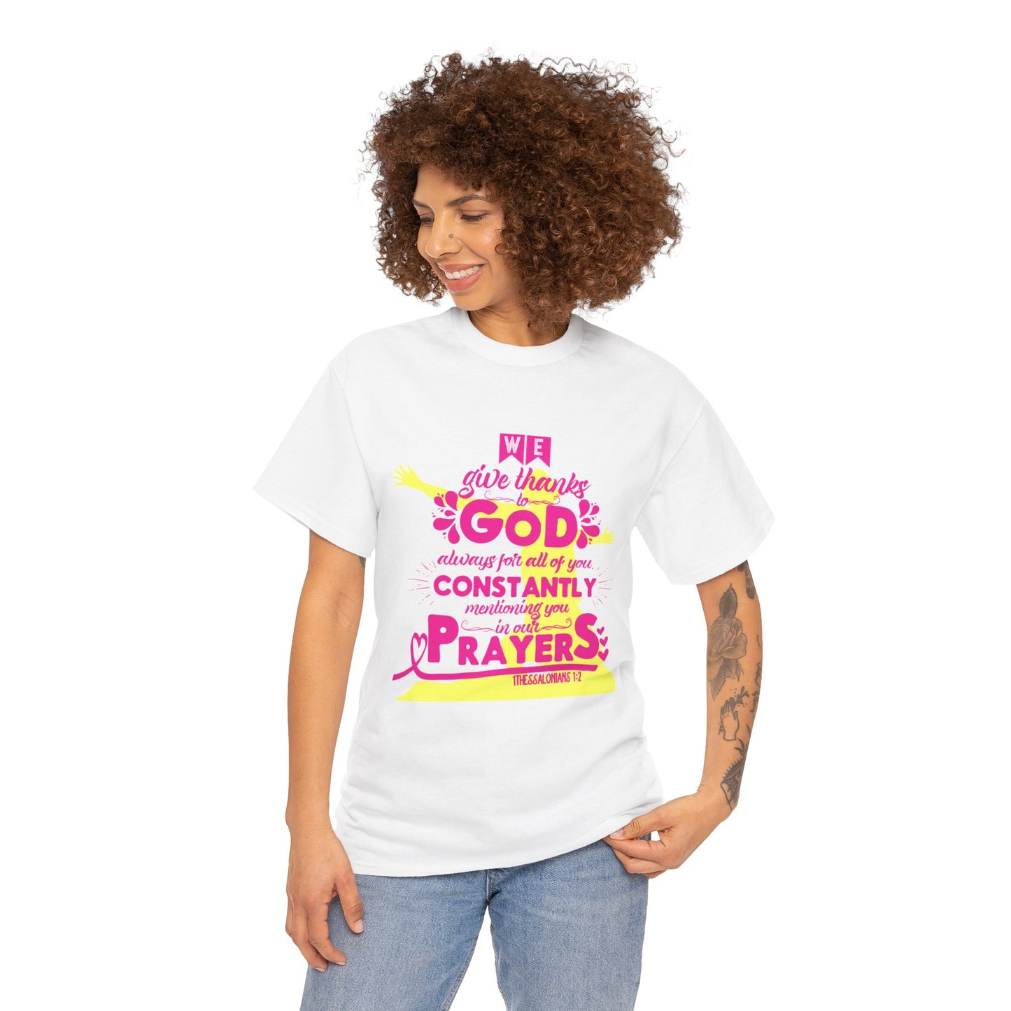 Unisex Heavy Cotton Graphic design (Give Thanks to God) T-shirt