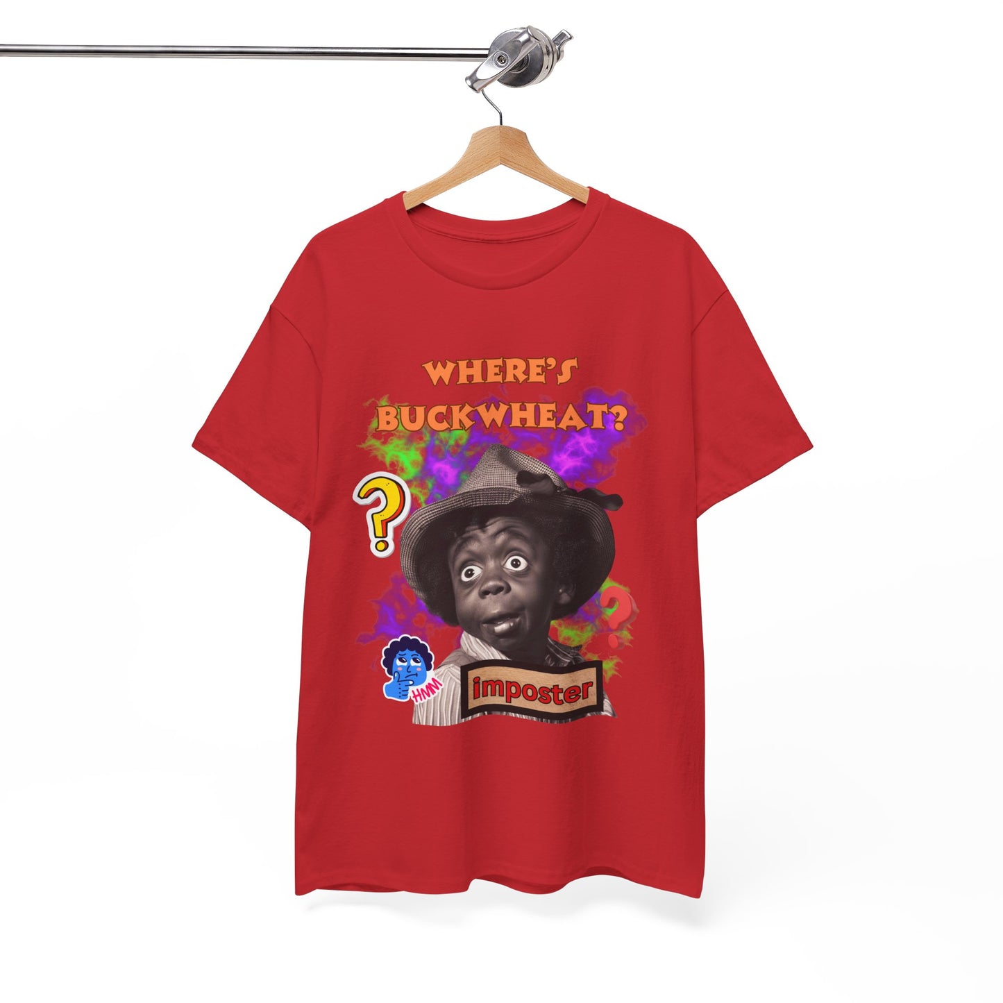 Unisex Heavy Cotton Graphic design (Where's Buckwheat) T-shirt