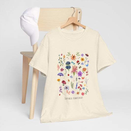 Unisex Heavy Cotton Graphic design (Flowers) T-shirt