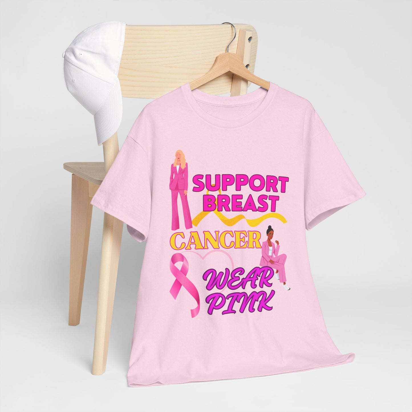 Unisex Heavy Cotton Graphic design (Support Breast Cancer) T-shirt